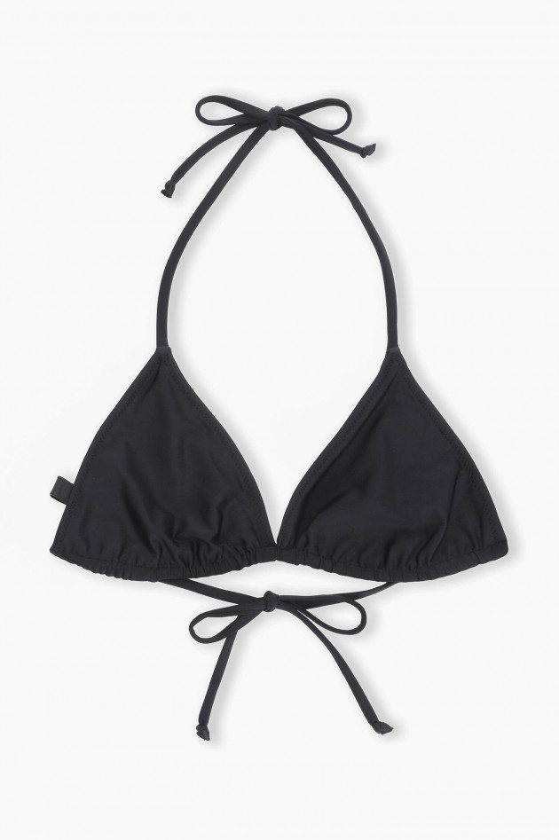 Ganni Triangel Bikini Top In Schwarz Gruener At
