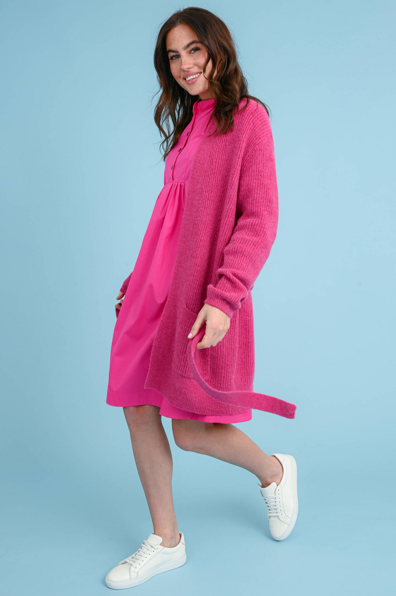 0039-Italy Blusenkleid CAYA in Hot Pink | GRUENER.AT