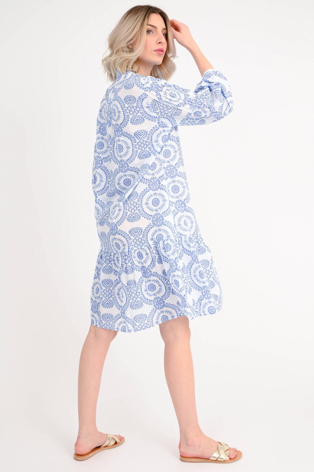 0039 Italy Kleid MILA in Blau WeiB GRUENER.AT