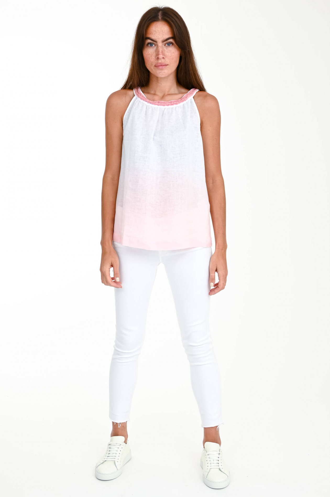 Damen T-shirt ☆ Bluse Pastell Farben mint rosa oversize Blogger Italy Top #43