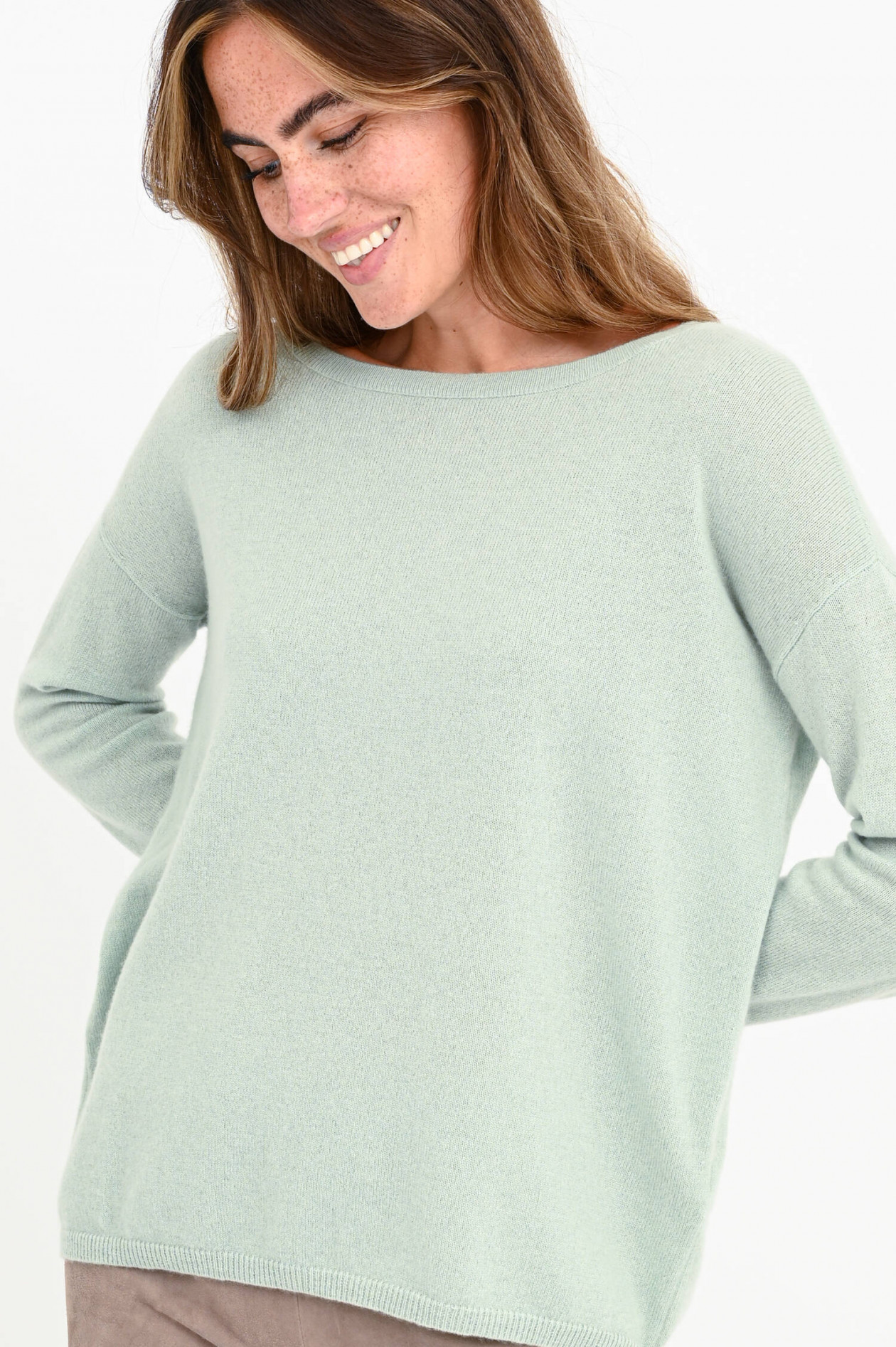 Allude Kaschmir Pullover in Mint GRUENER.AT