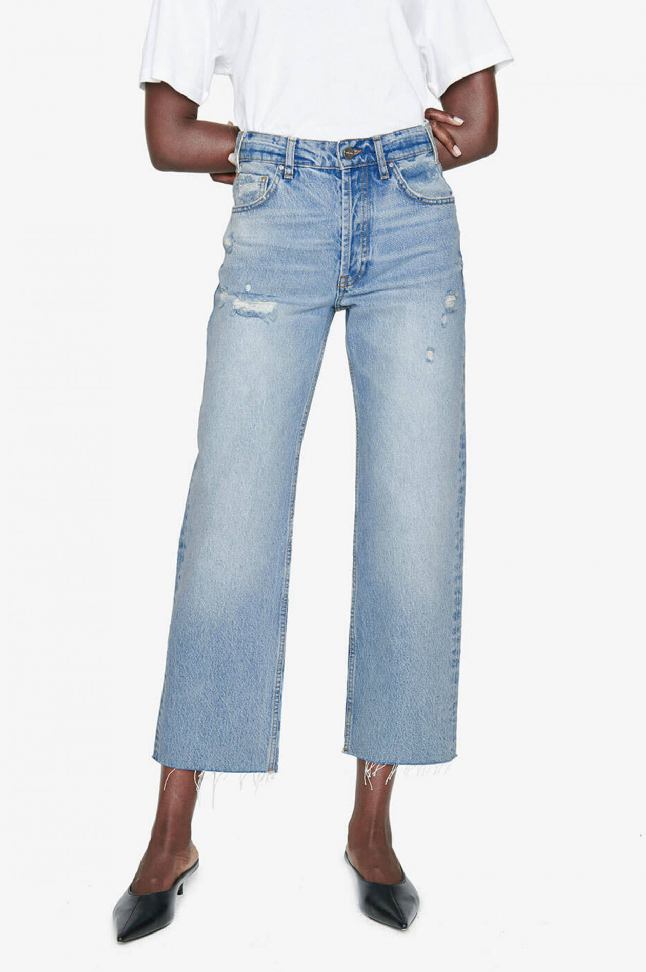 ANINE BING Vintage Boyfriend-Jeans GAVIN in Hellblau | GRUENER.AT