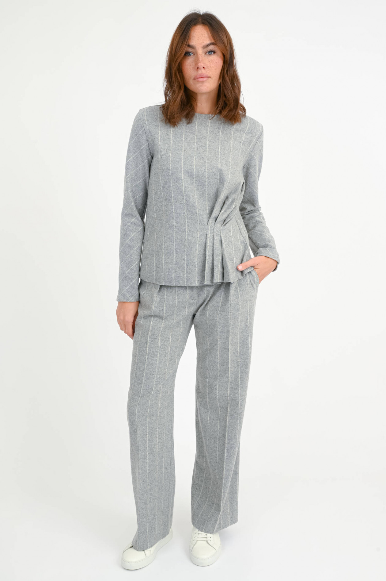 パンツ ANTONELLI FIRENZE Antonelli Firenze Trousers (N8952 528220) ANTONELLI firenze TAORMINA linen trousers in denim look in