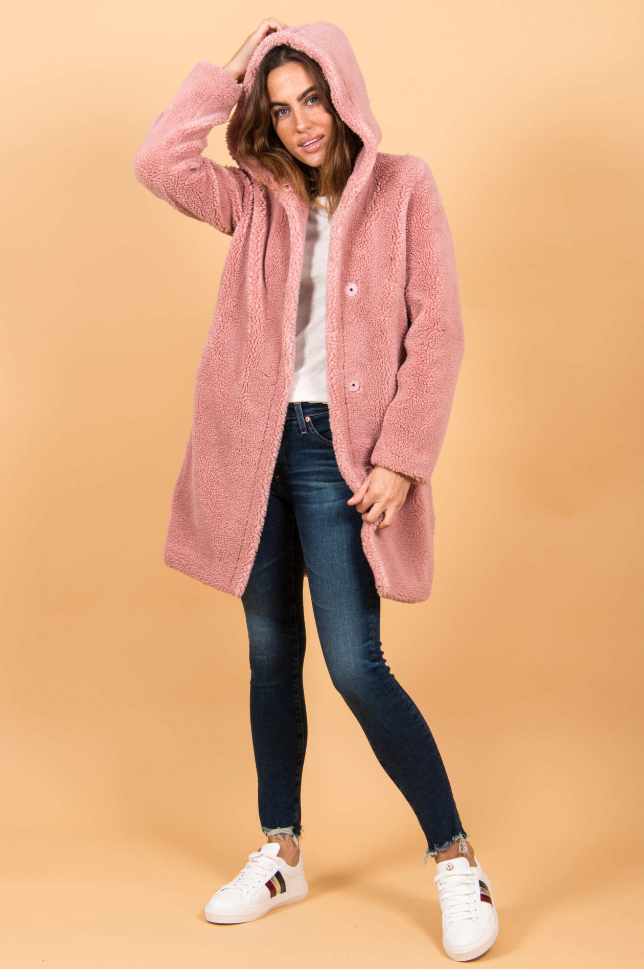 Beaumont Amsterdam Teddy Kurzmantel Mit Kapuze In Rose Gruener At