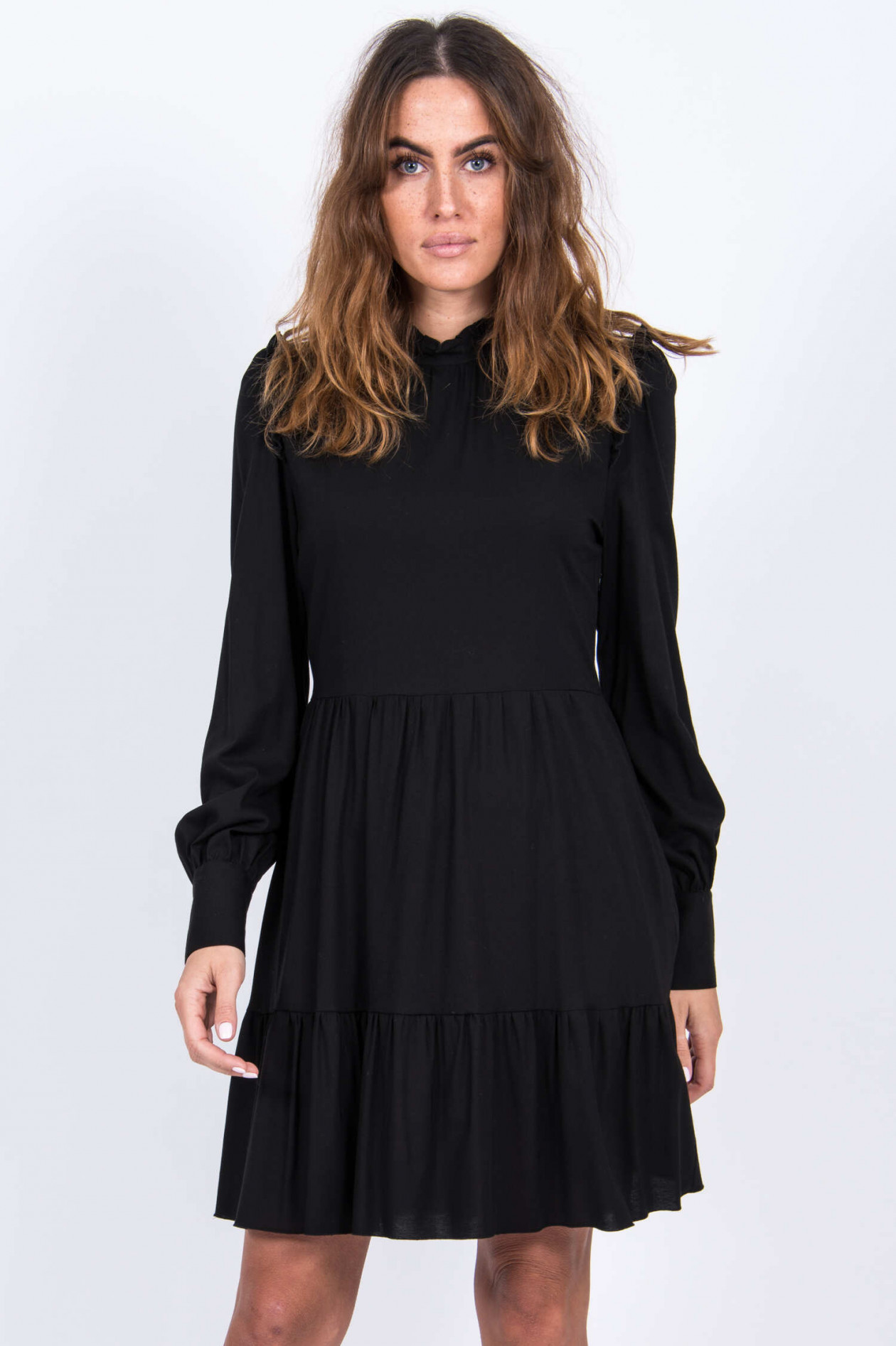 Volantkleid schwarz clearance