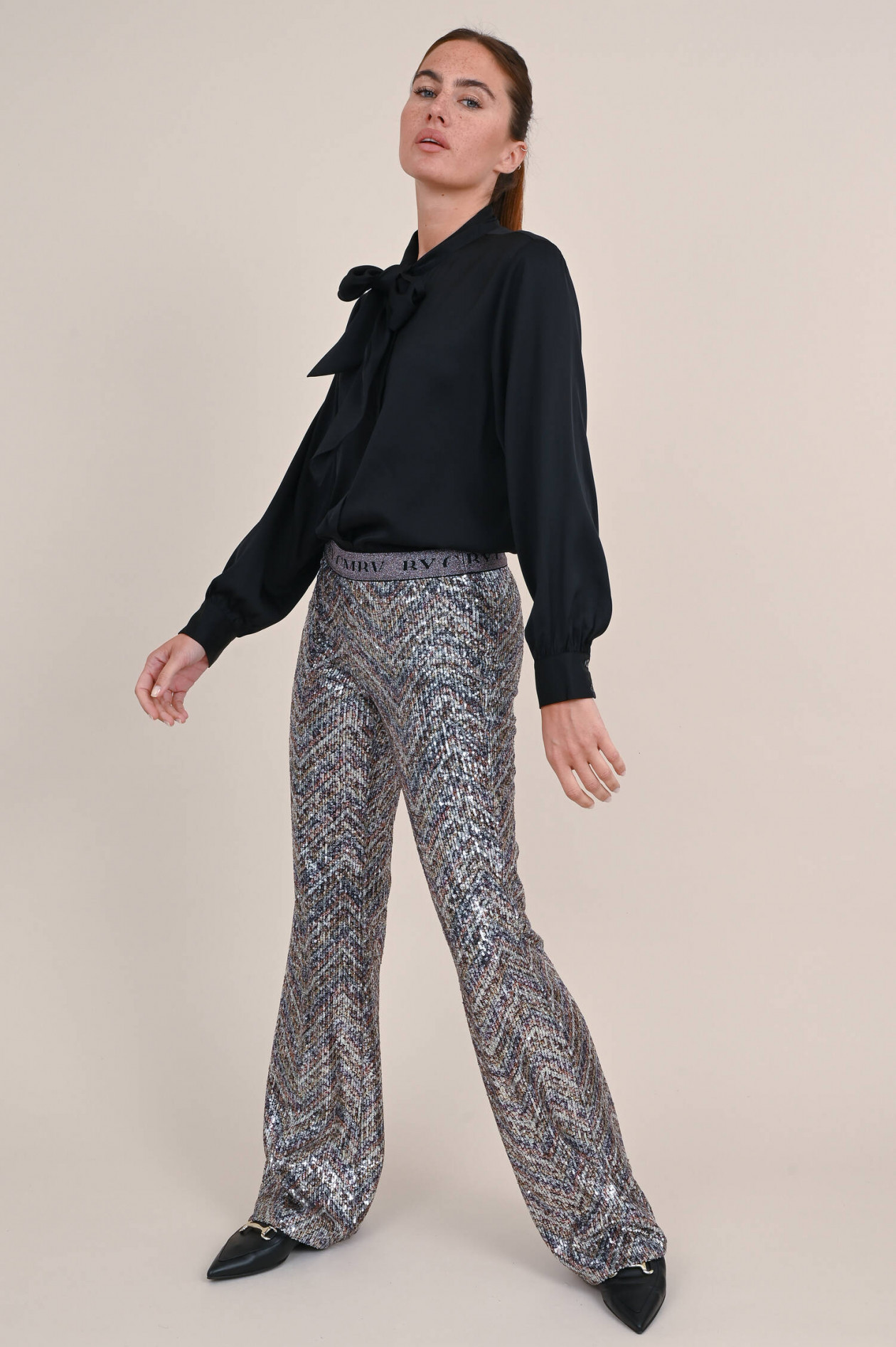 Cambio Pailletten Hose FRANCIS in Silber/Violett | GRUENER.AT