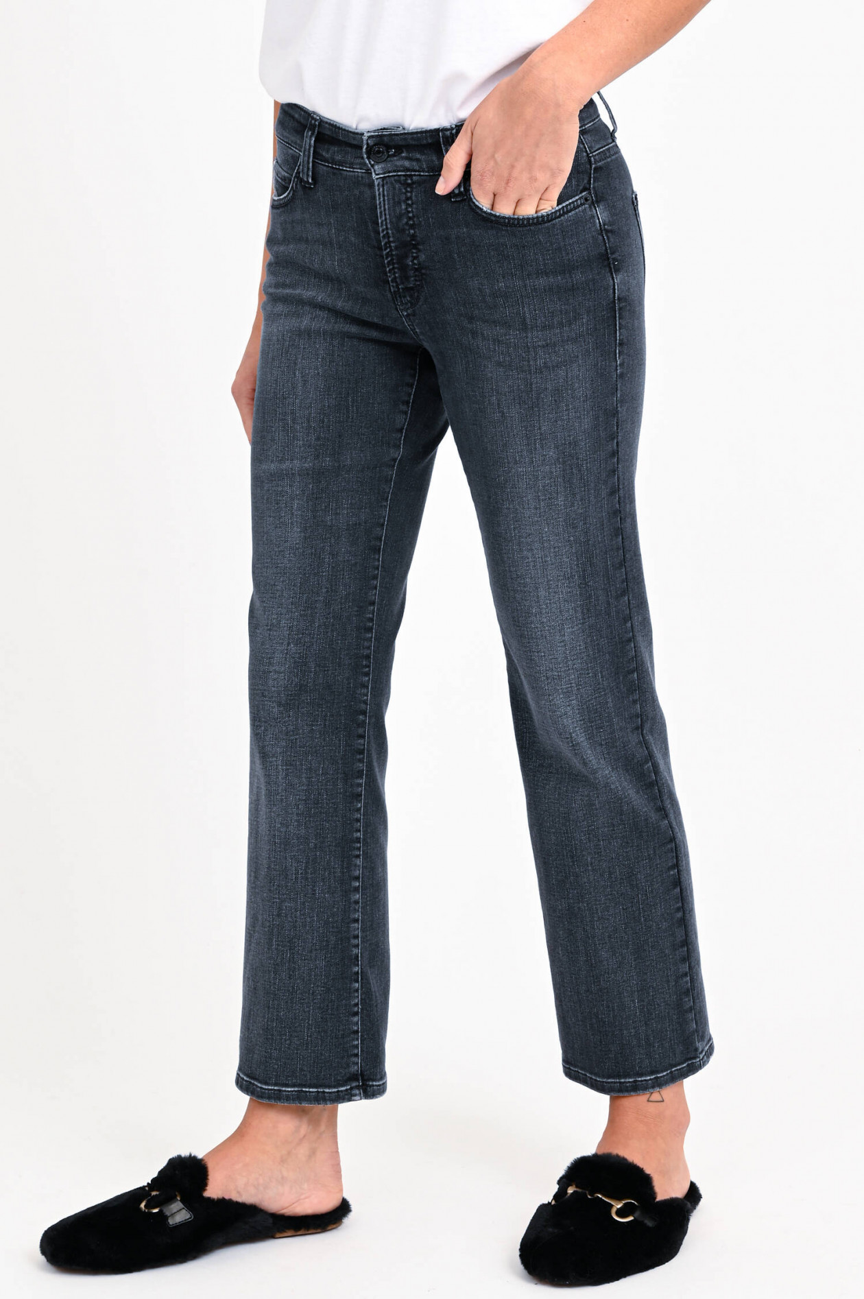 Cambio jeans paris easy kick in dunkelgrau gruener at