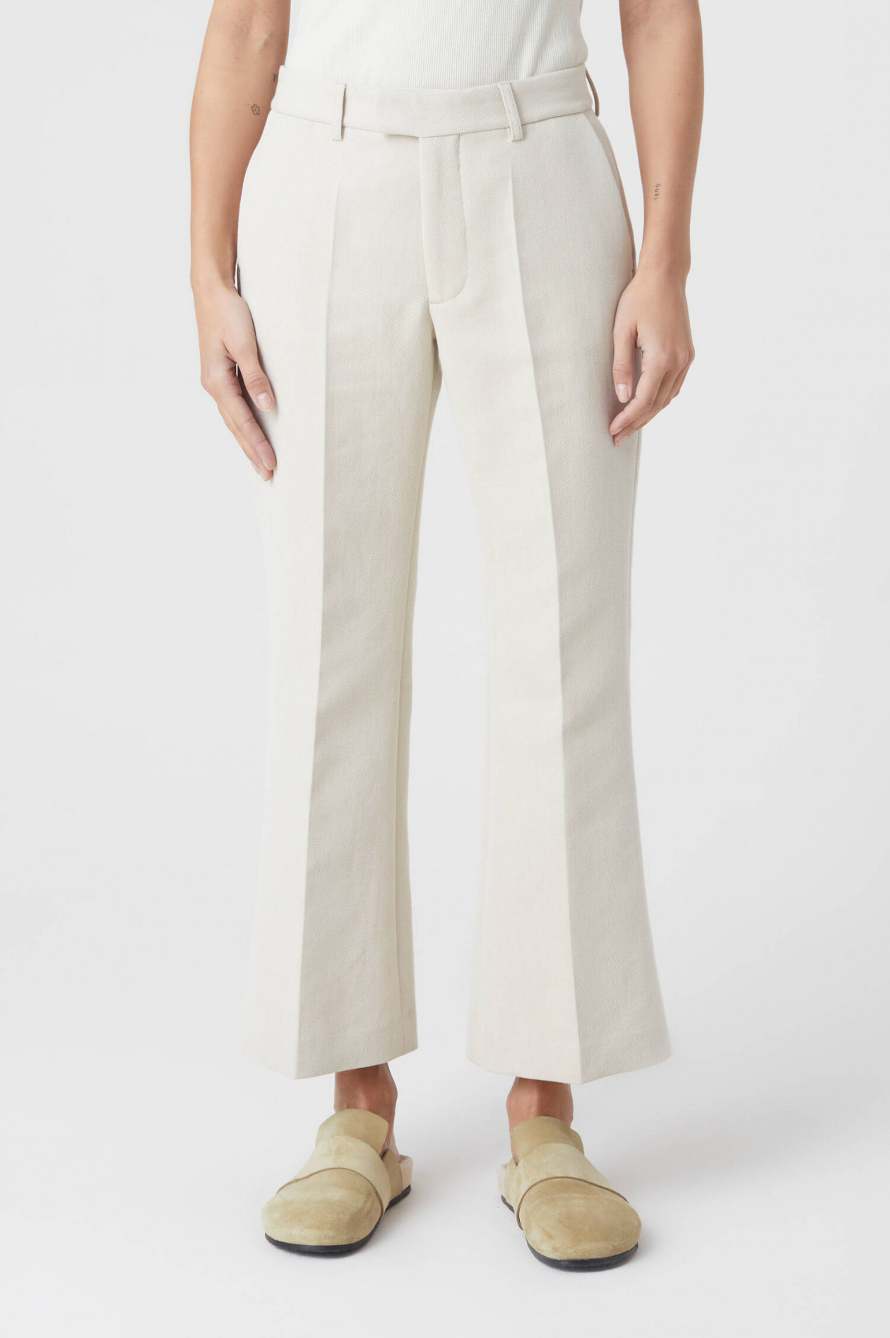 Closed hose weiss damen