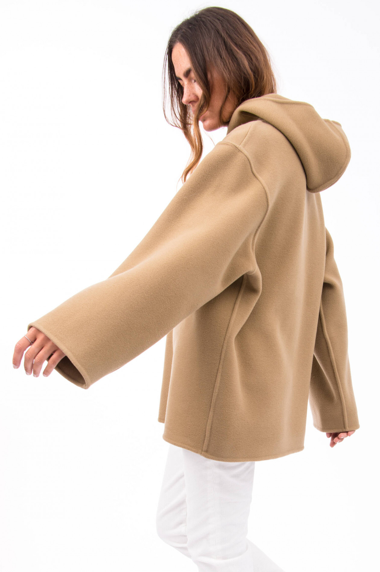 Closed hoodie camel outlet