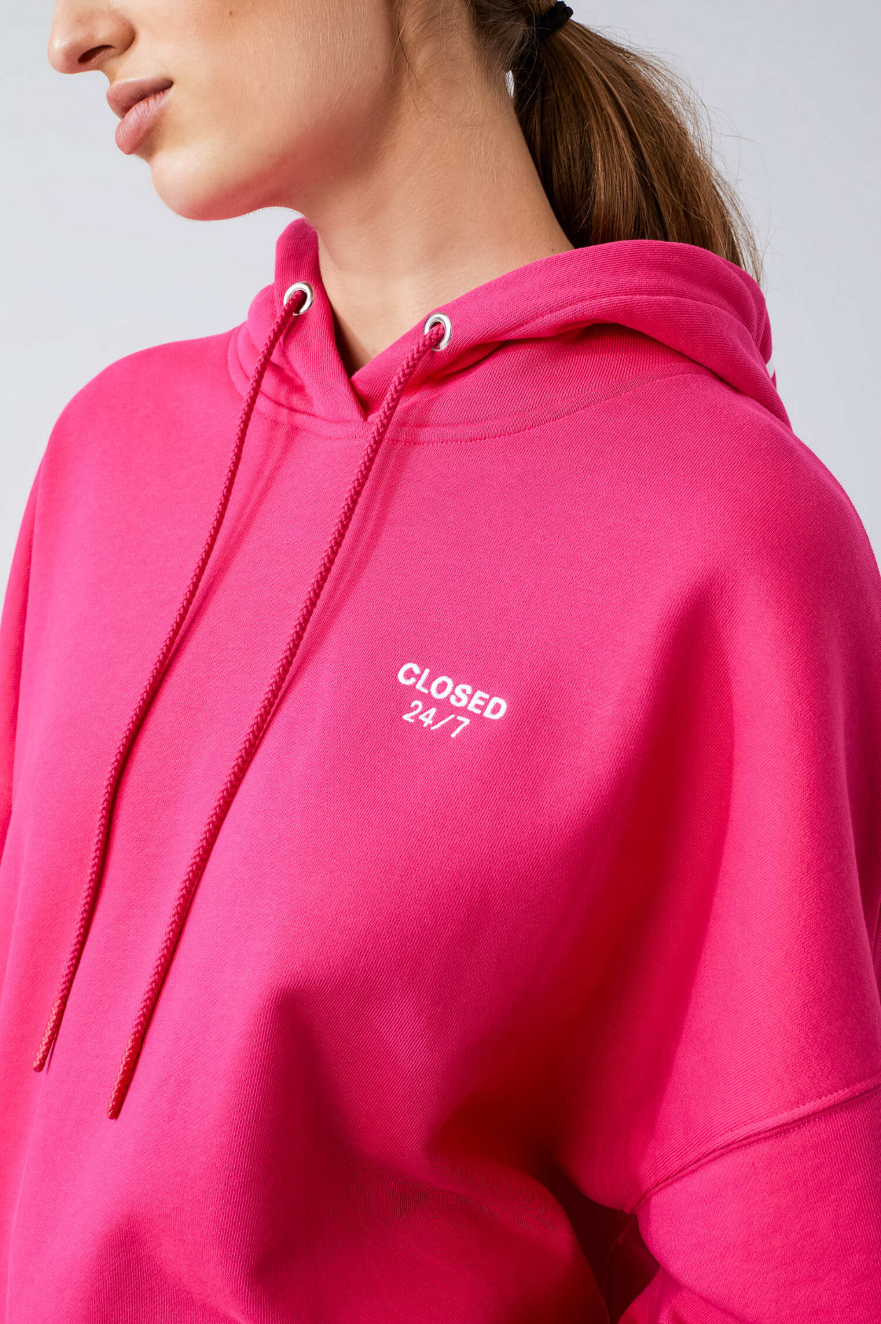 Closed Hoodie mit Logo in Pink GRUENER.AT