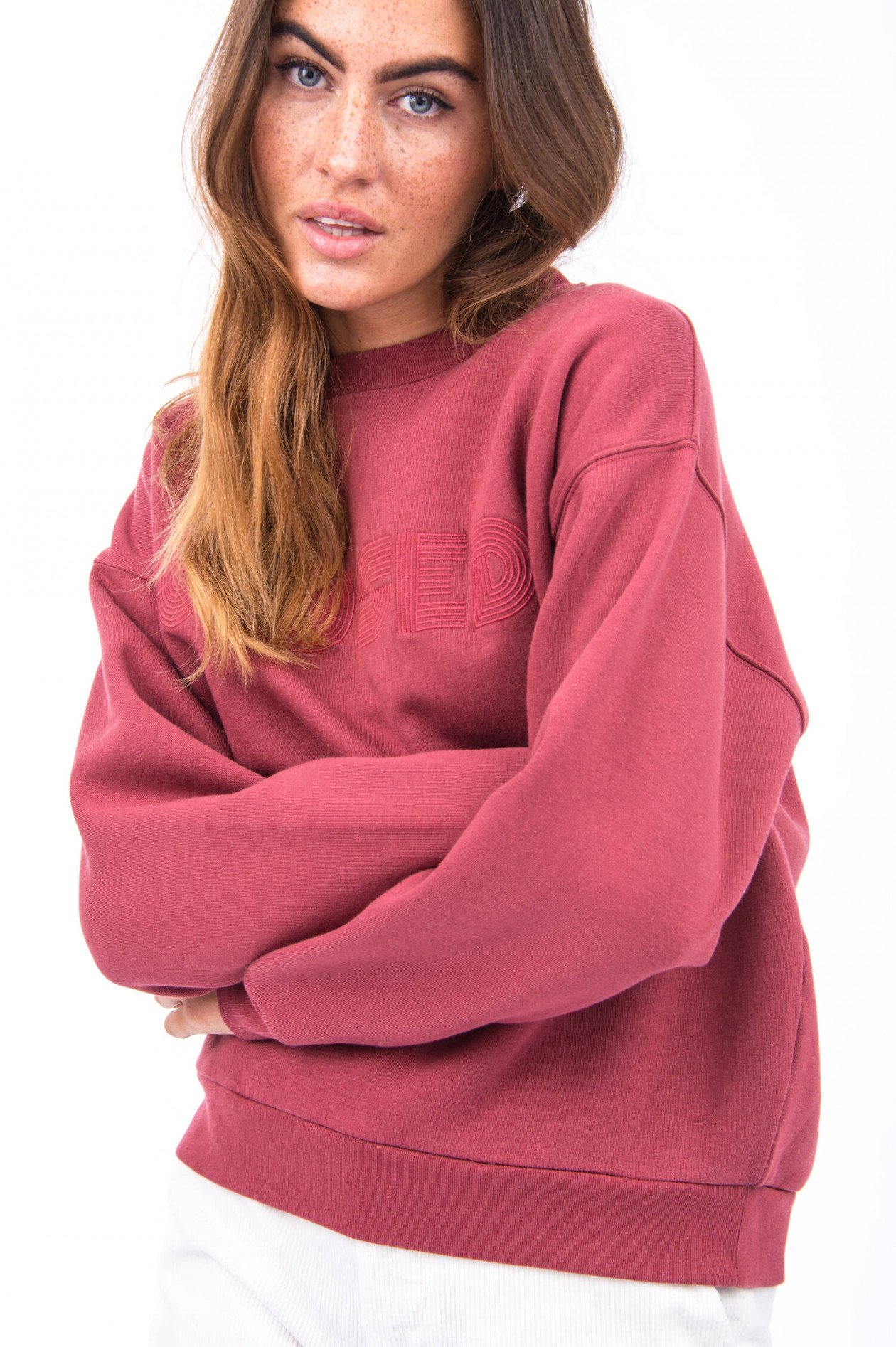 Closed Sweater mit Aufschrift in Weinrot | GRUENER.AT Closed Sweater in Pink | GRUENER.AT