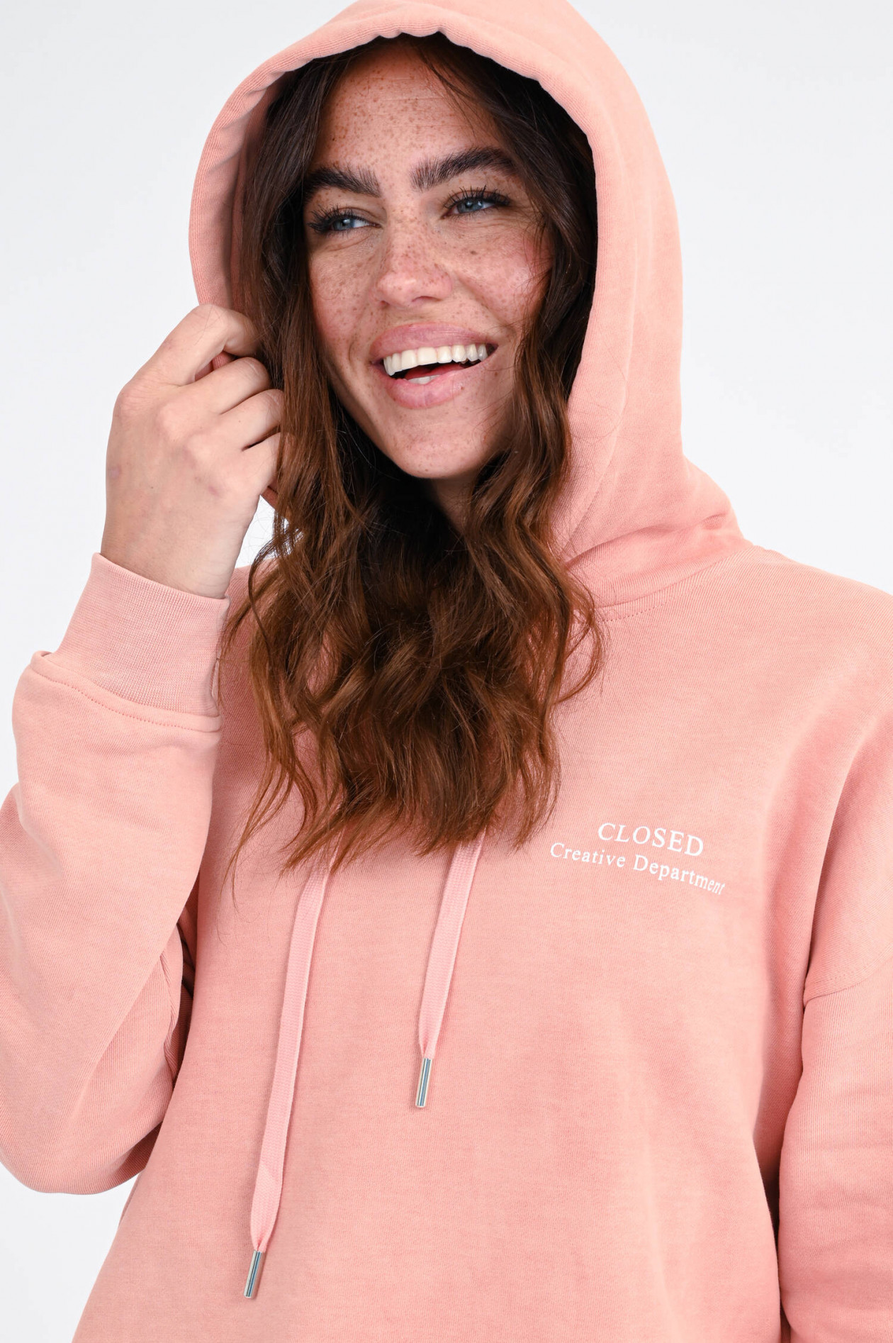 Hoodie mit Print in Wild Rose