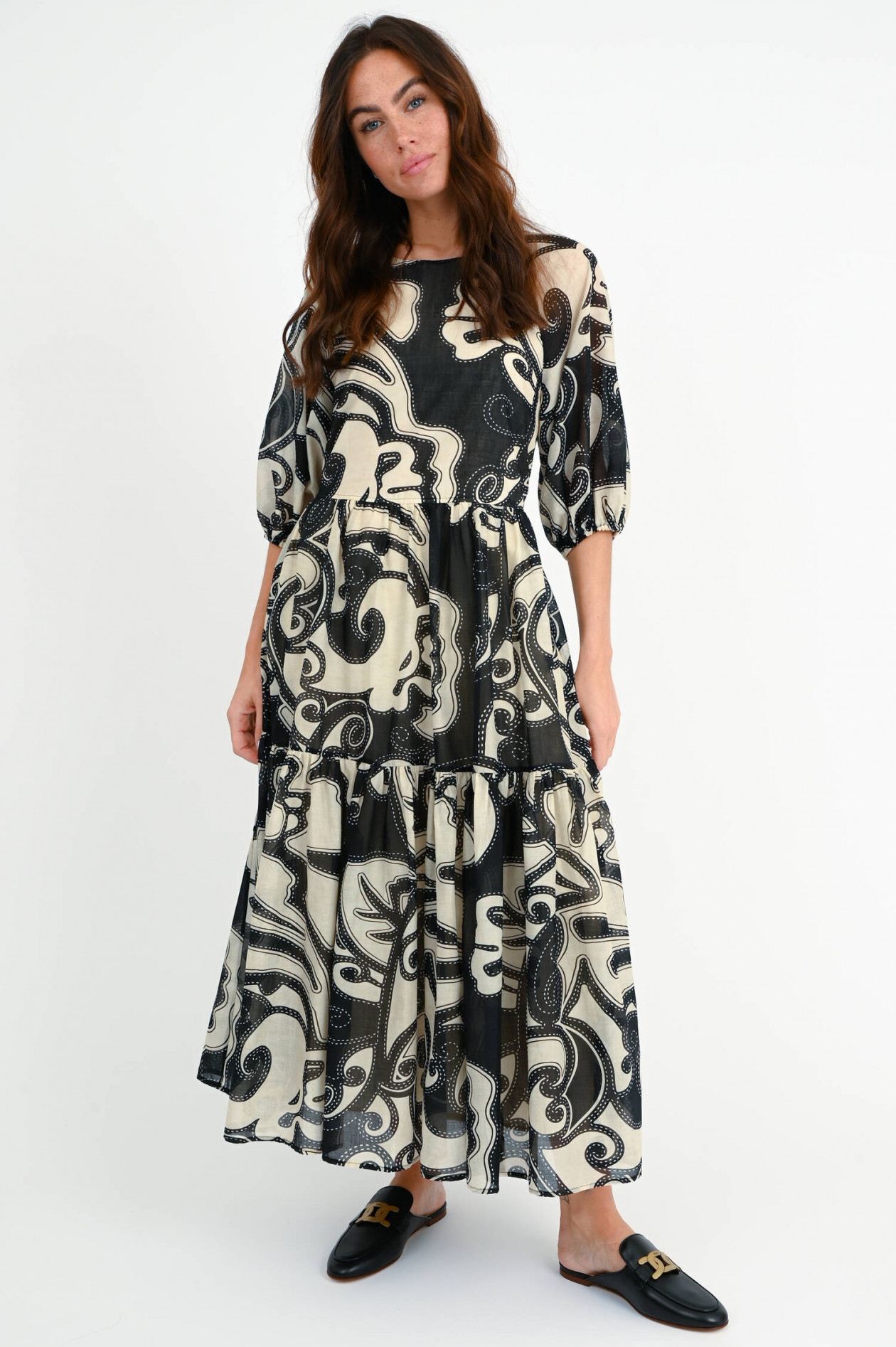 Devotion Twins Kleid CHRYSI in Schwarz Creme GRUENER.AT