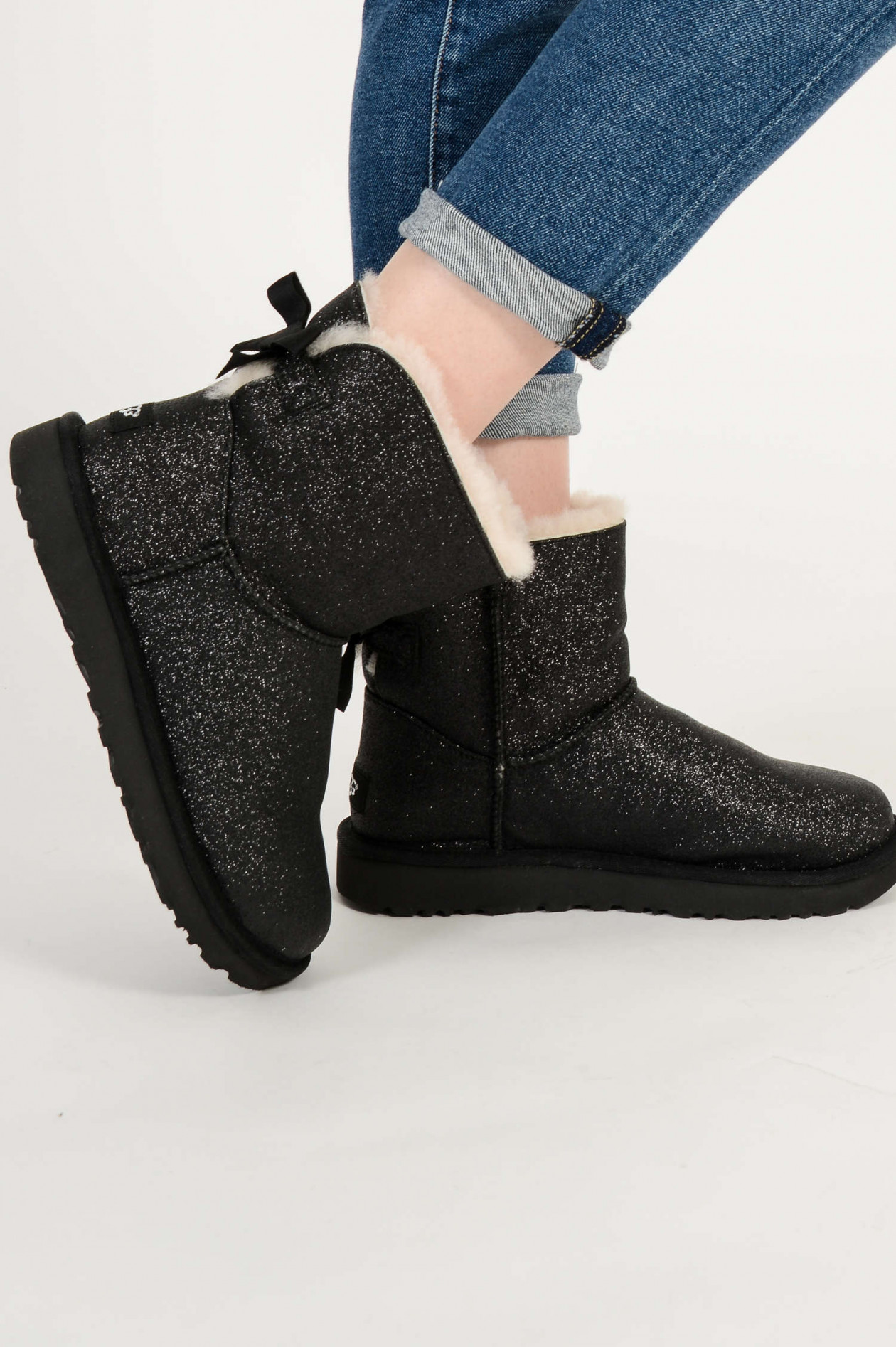UGG Boots MINI BAILEY BOW SPARKLE CLASSIC in Schwarz GRUENER.AT