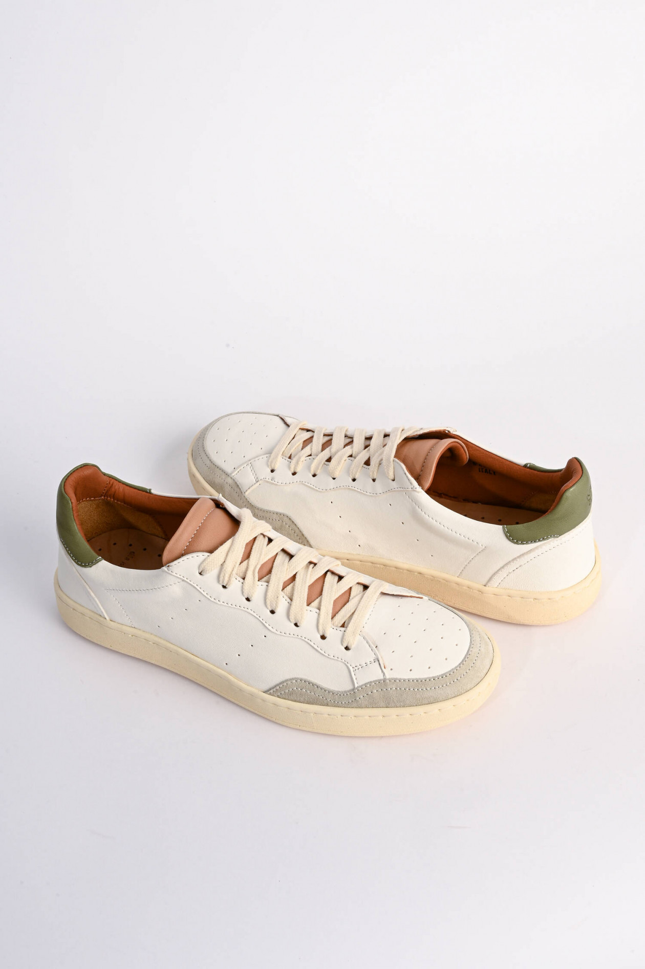 Elia Maurizi Eco friendly Leder Sneker in Wei Gr n Grau GRUENER.AT