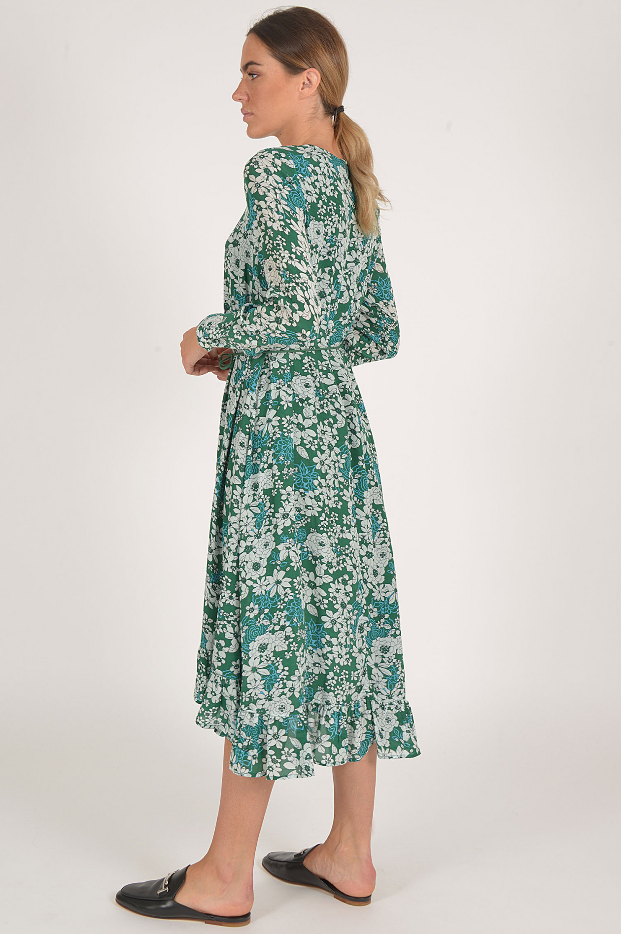 Kleid floral grün clearance