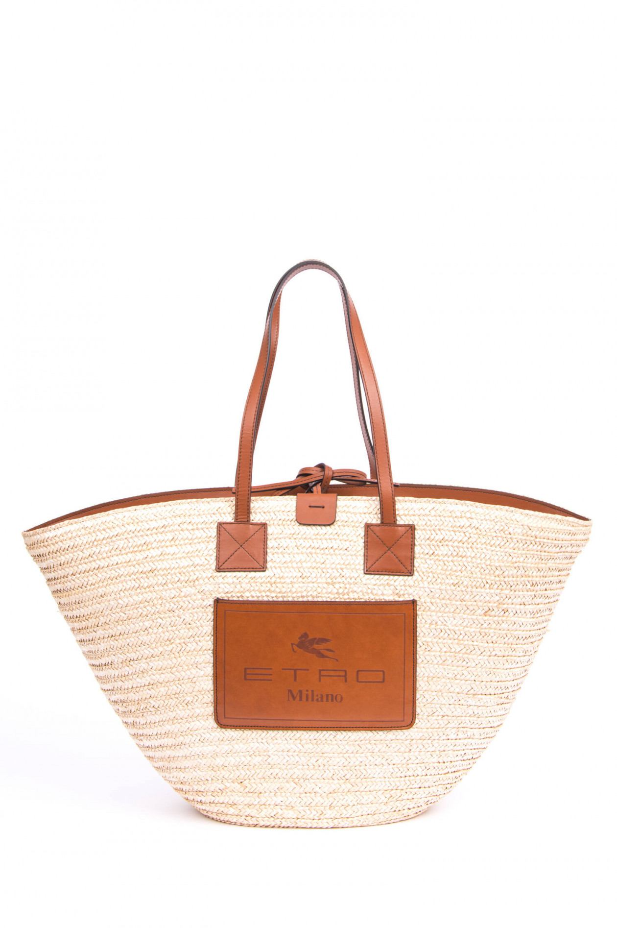 Etro Korbtasche mit Leder-Etikett in Braun | GRUENER.AT