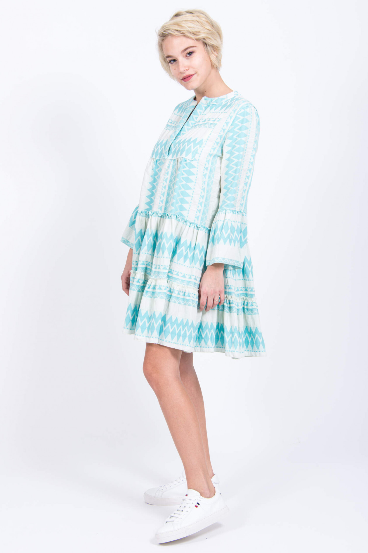 Flowers for Friends Kleid im EthnoStil in Türkis GRUENER.AT