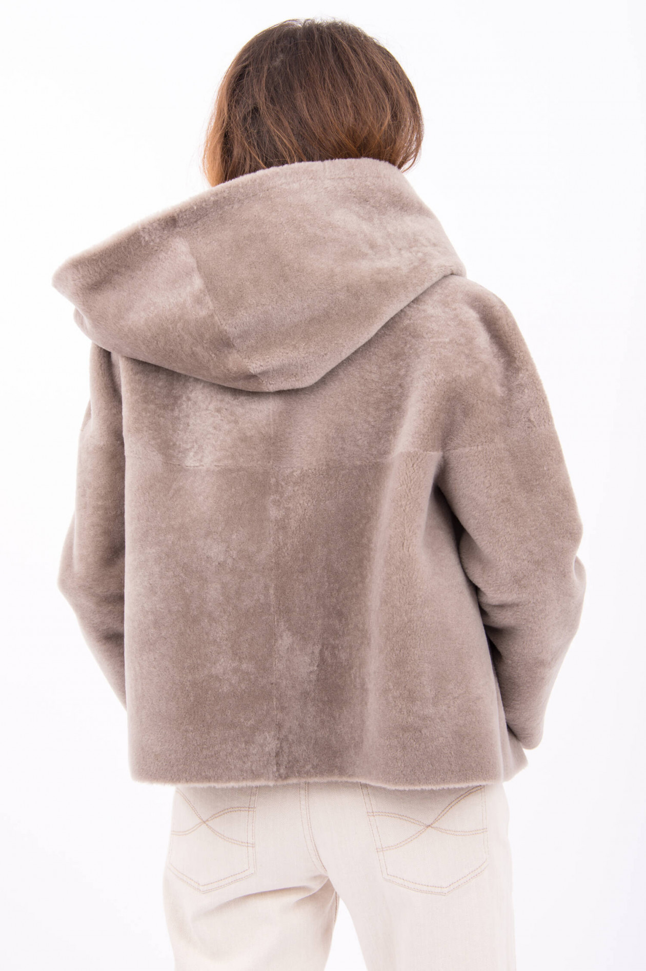 Lammfelljacke taupe Clearance