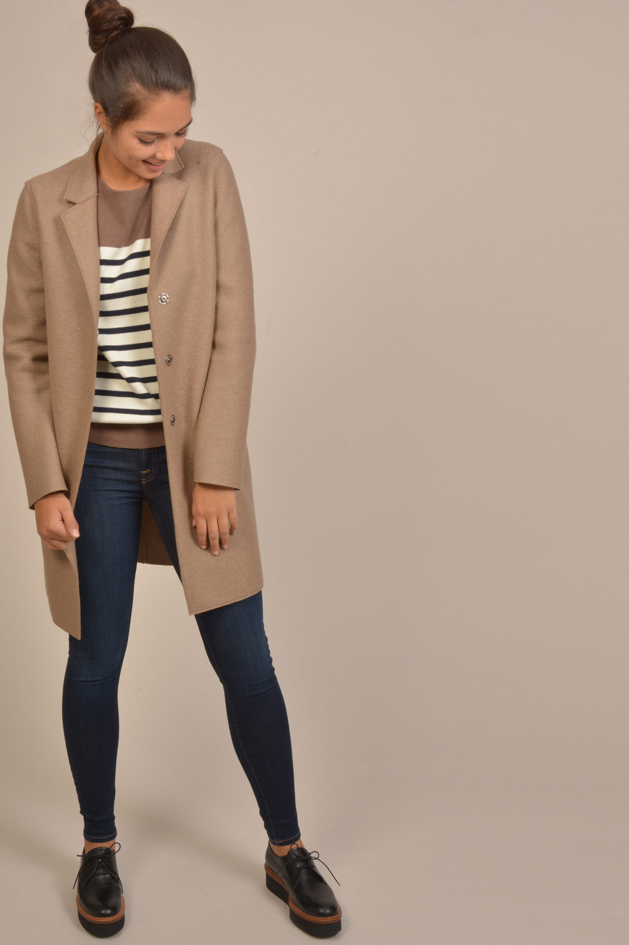 Harris Wharf London Wollmantel in Camel GRUENER.AT