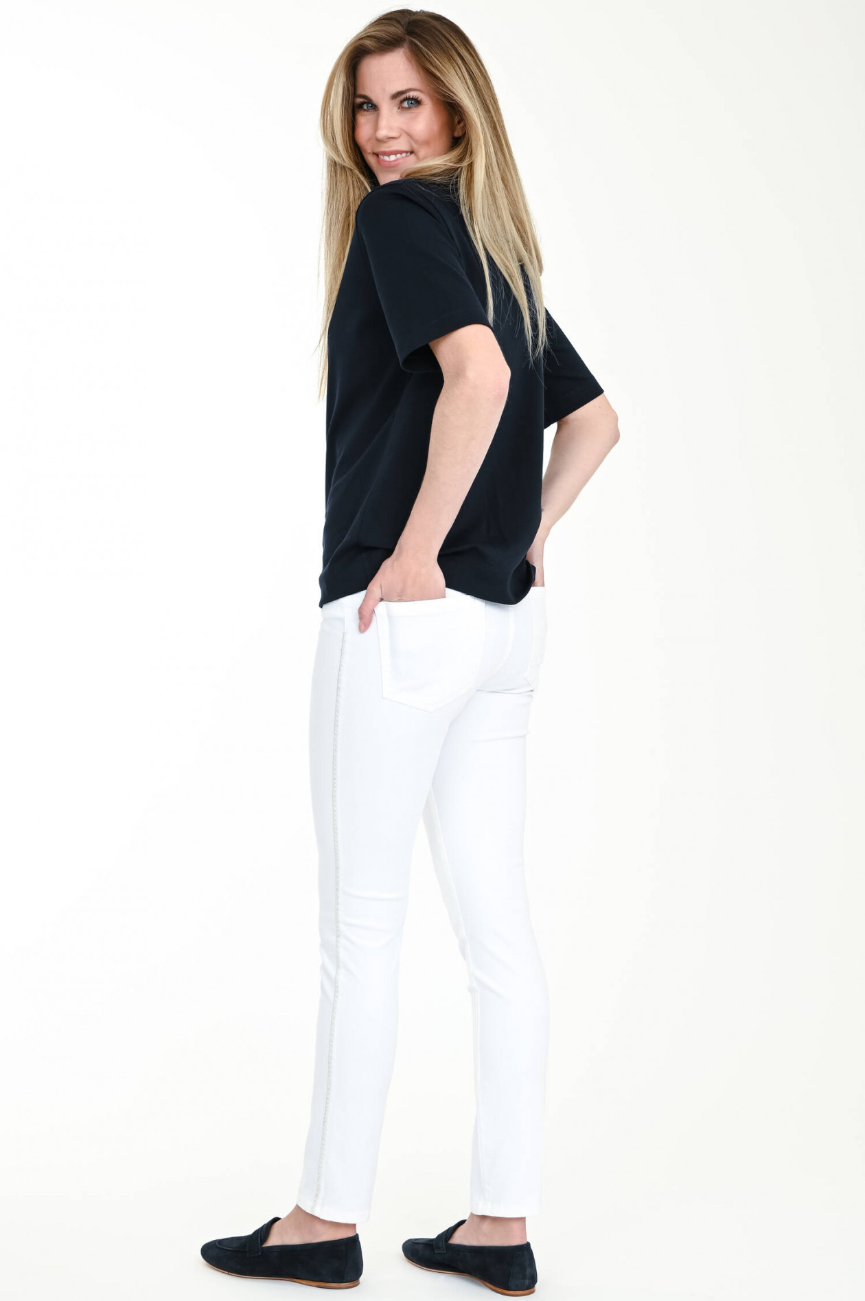 Weisse hose mit glitzerstreifen clearance