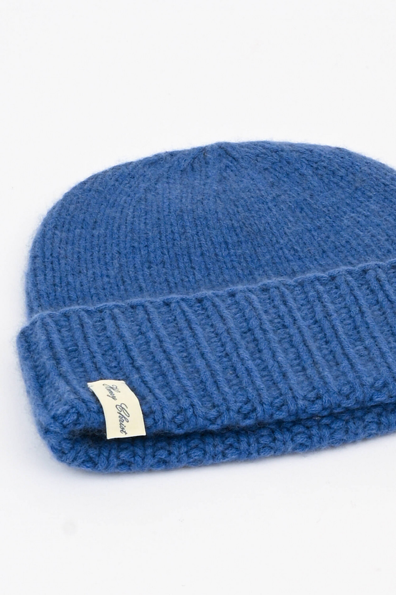 Henry Christ Strickmütze aus Cashmere in Taubenblau | GRUENER.AT