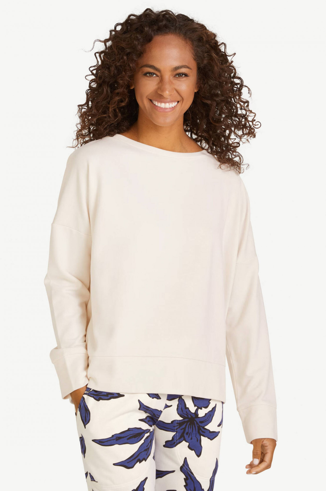 Relaxed fit women's sweatshirt cheap