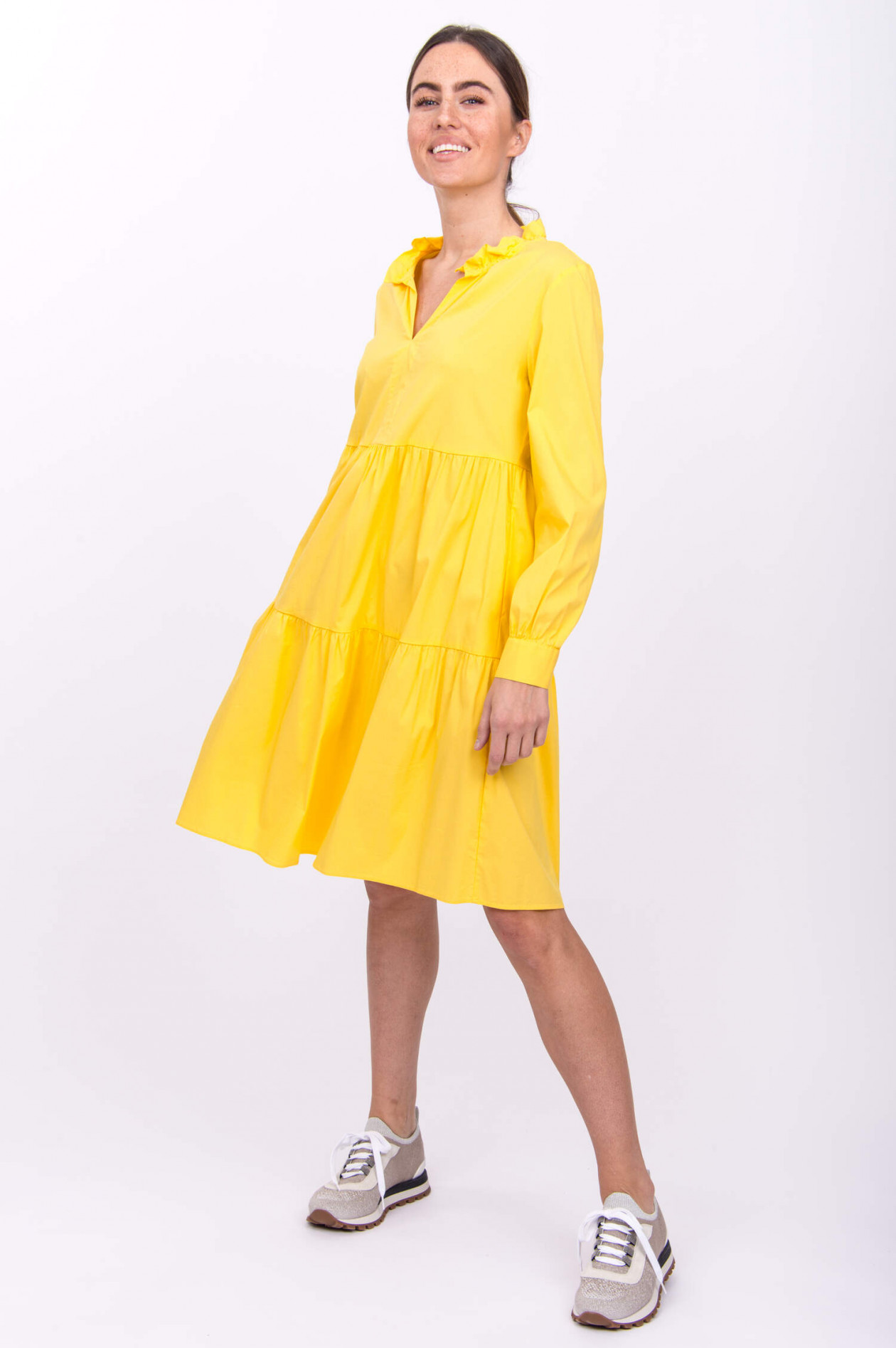 Gelbes volantkleid clearance