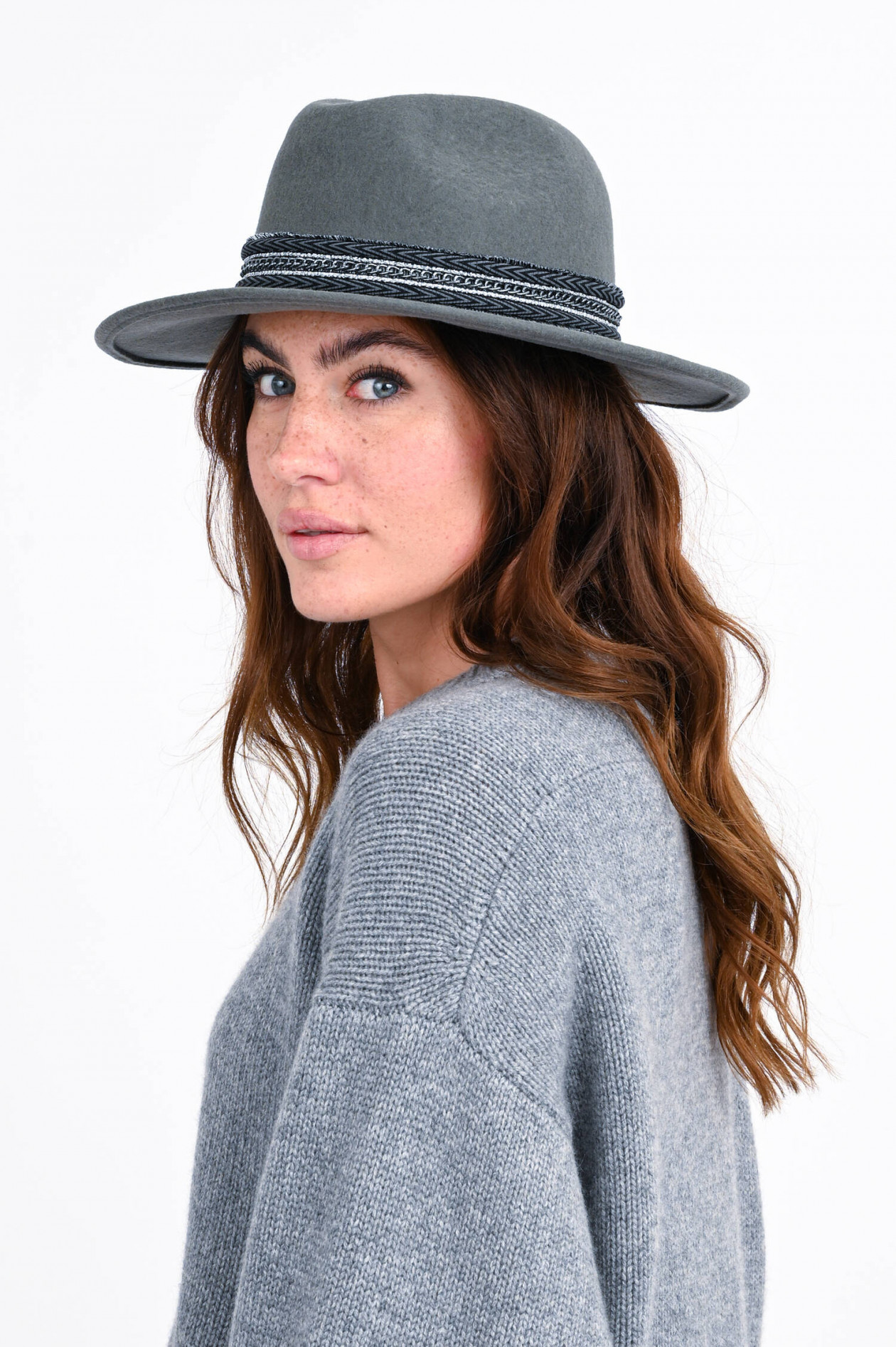 Loevenich Fedora Hut aus Wollfilz in Dunkelgrau | GRUENER.AT