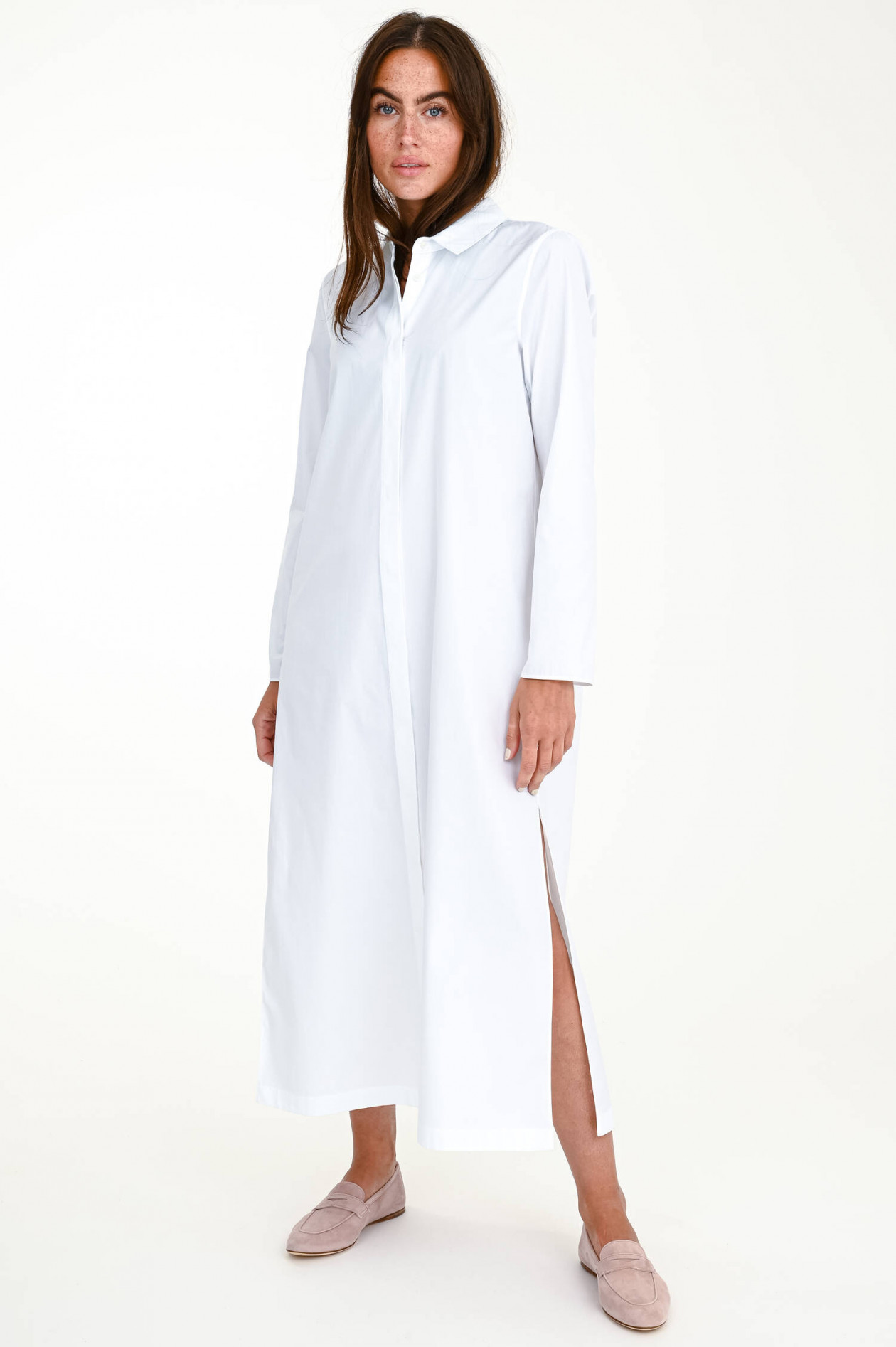 Blusenkleid maxi weiß clearance
