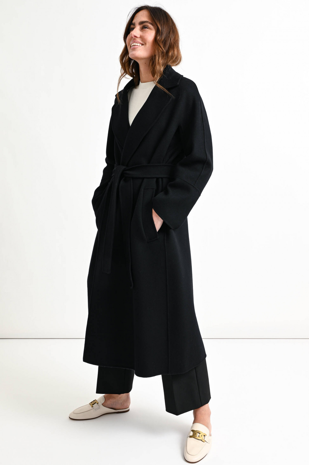 Max Mara-S Maxi-Wollmantel ELISA in Schwarz | GRUENER.AT