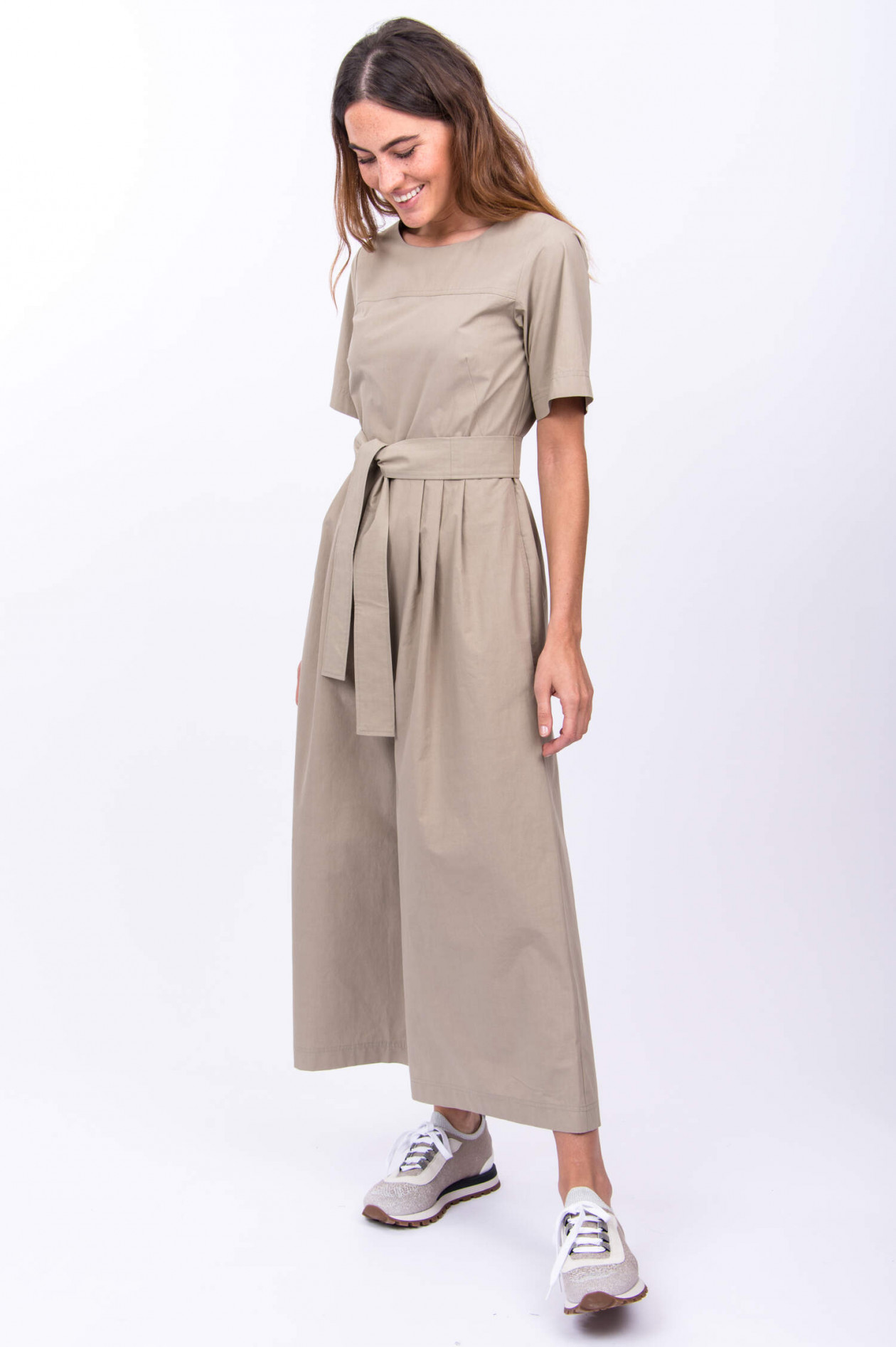 Max Mara Weekend Jumpsuit HUMOUR mit Gurtel in Sand GRUENER.AT