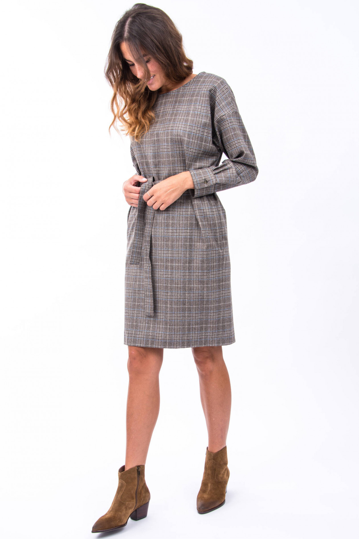 Kleid grau kariert Clearance