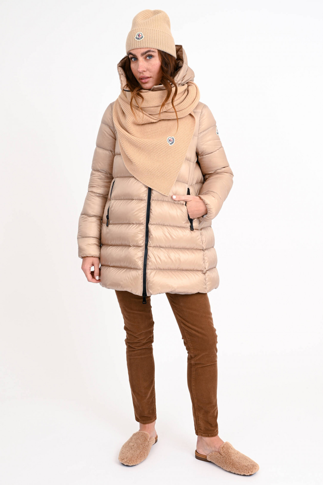 Moncler suyen beige hot sale