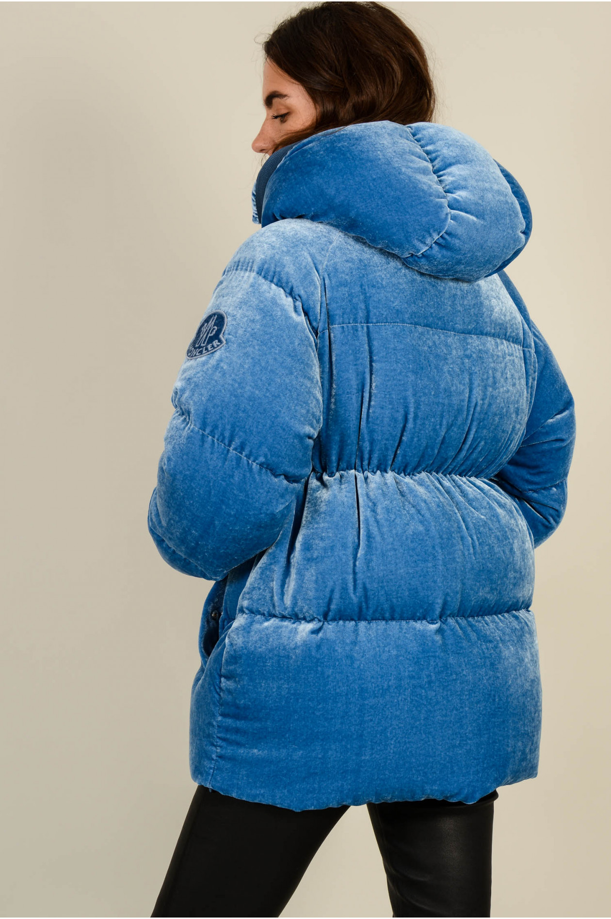 Moncler Samtjacke BUTOR in Hellblau | GRUENER.AT