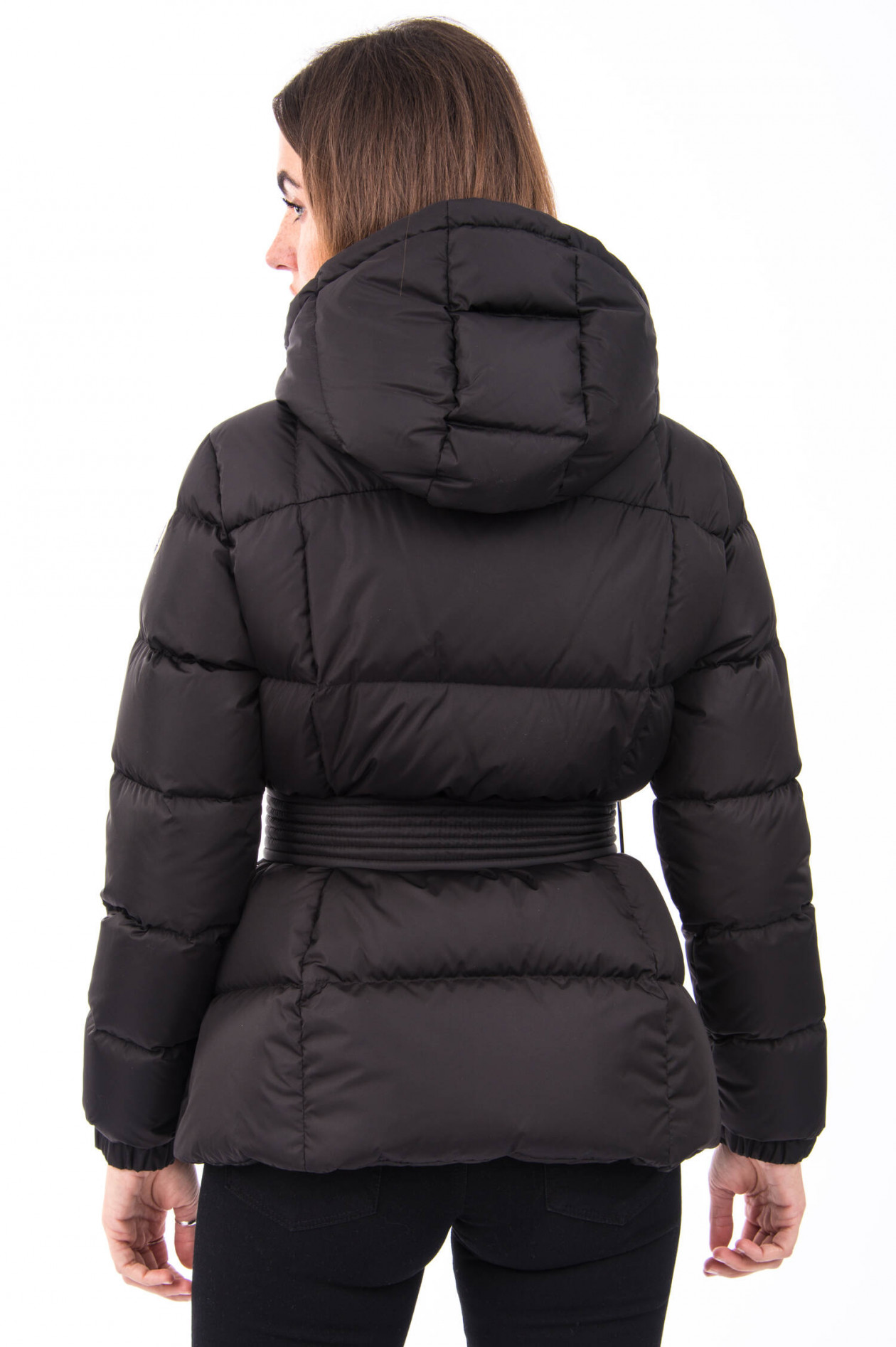 Moncler Daunenjacke mit Gürtel in Schwarz | GRUENER.AT