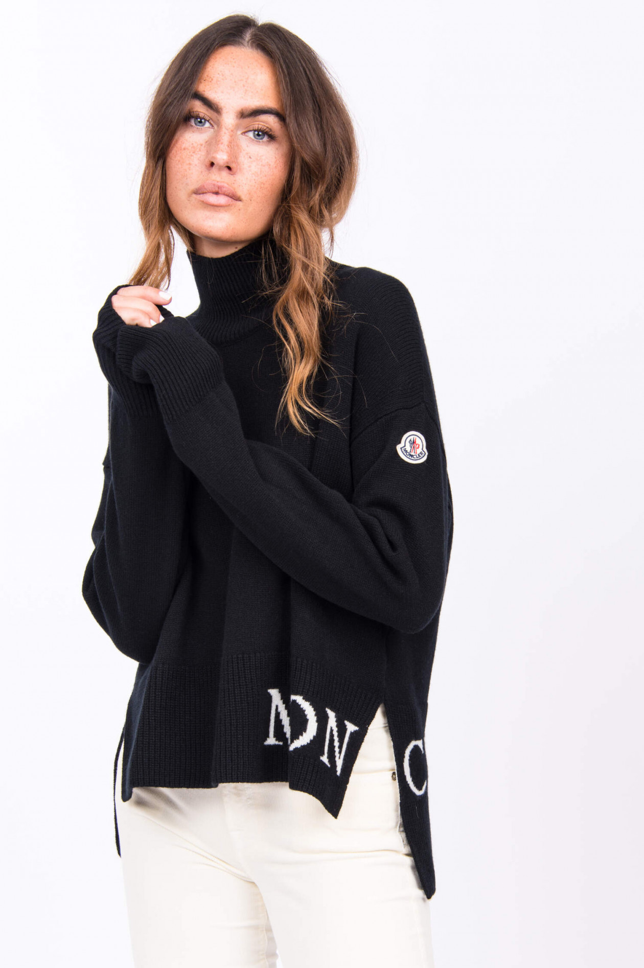 Moncler Pullover mit Stehkragen in Schwarz GRUENER.AT