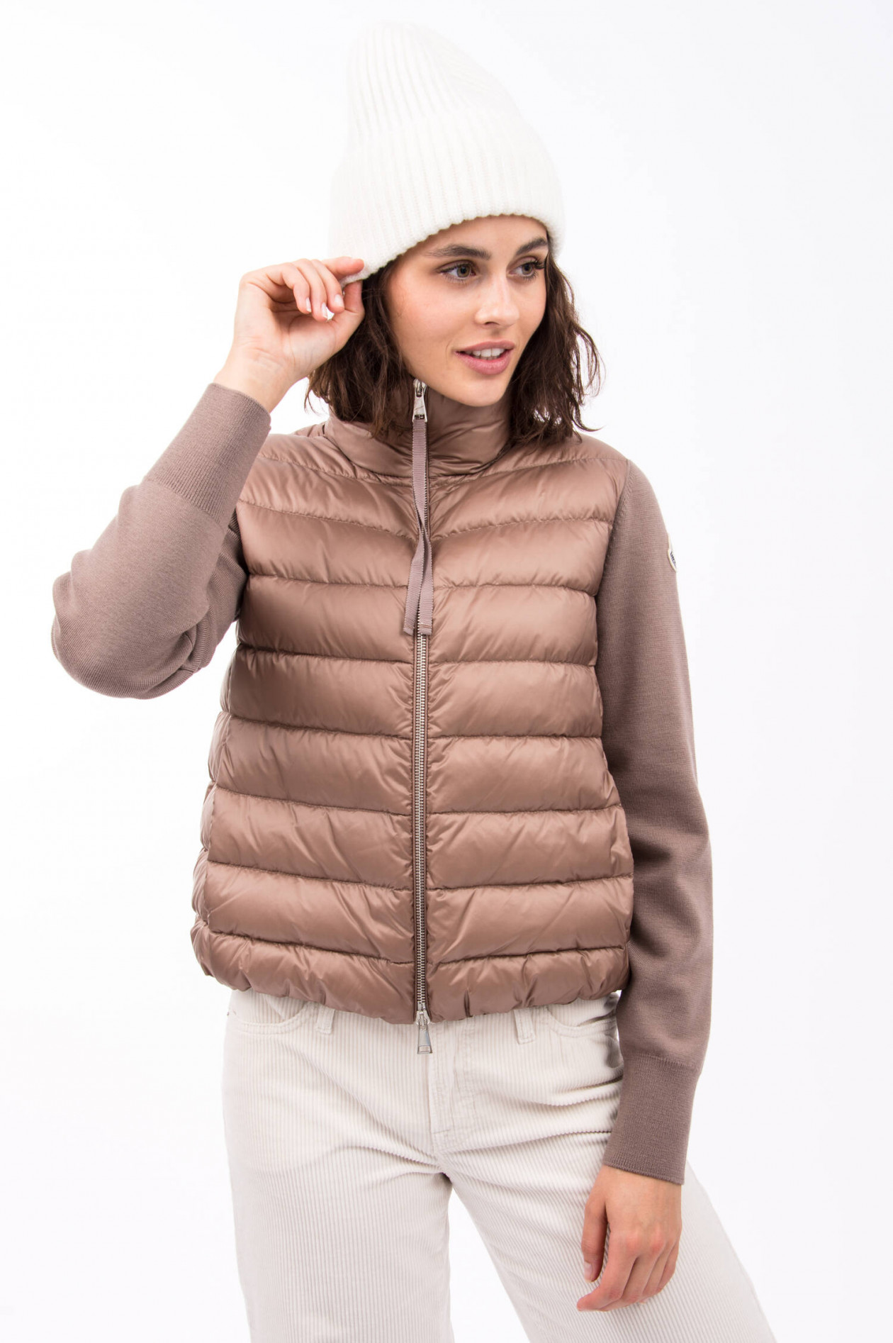 Jacke HYBRID in Mocca