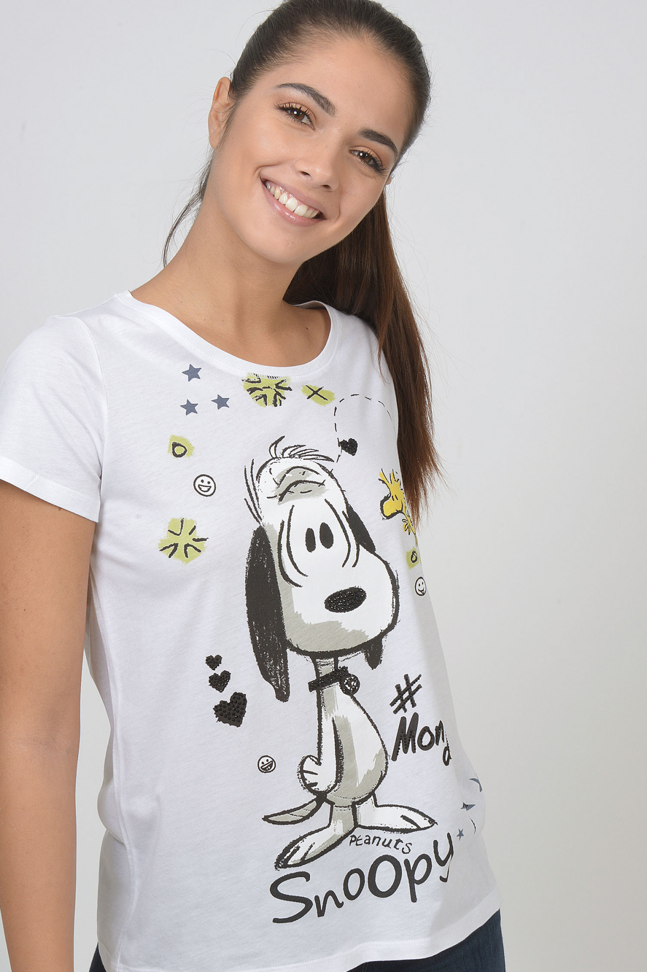 Princess goes Hollywood T Shirt mit Print in Weiß | GRUENER.AT PRINCESS GOES HOLLYWOOD Sweatshirt mit Peanuts® Print in