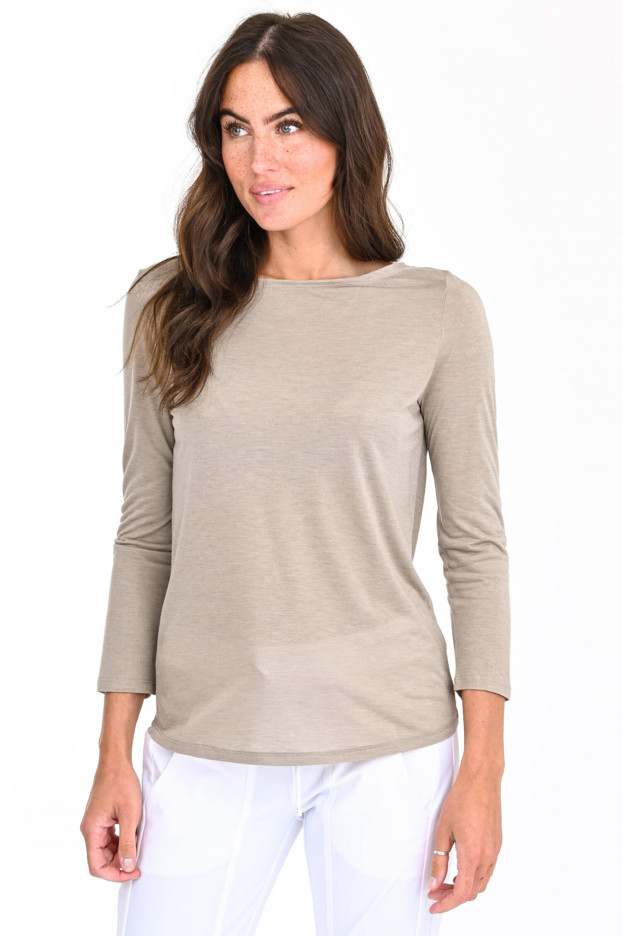 Purotatto Shirt I'M A MILK T-SHIRT mit 3/4-Arm in Sand | GRUENER.AT
