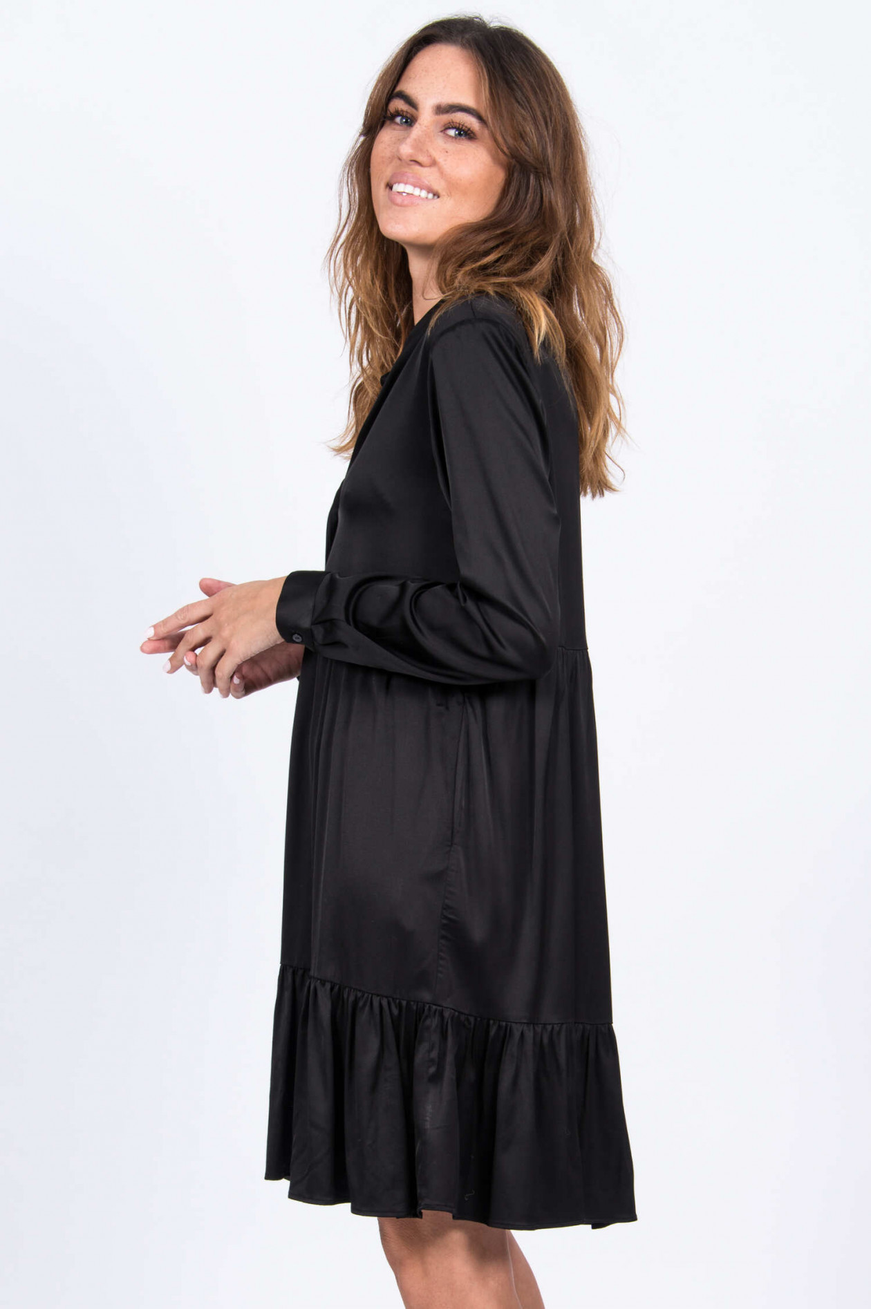 Volantkleid schwarz clearance