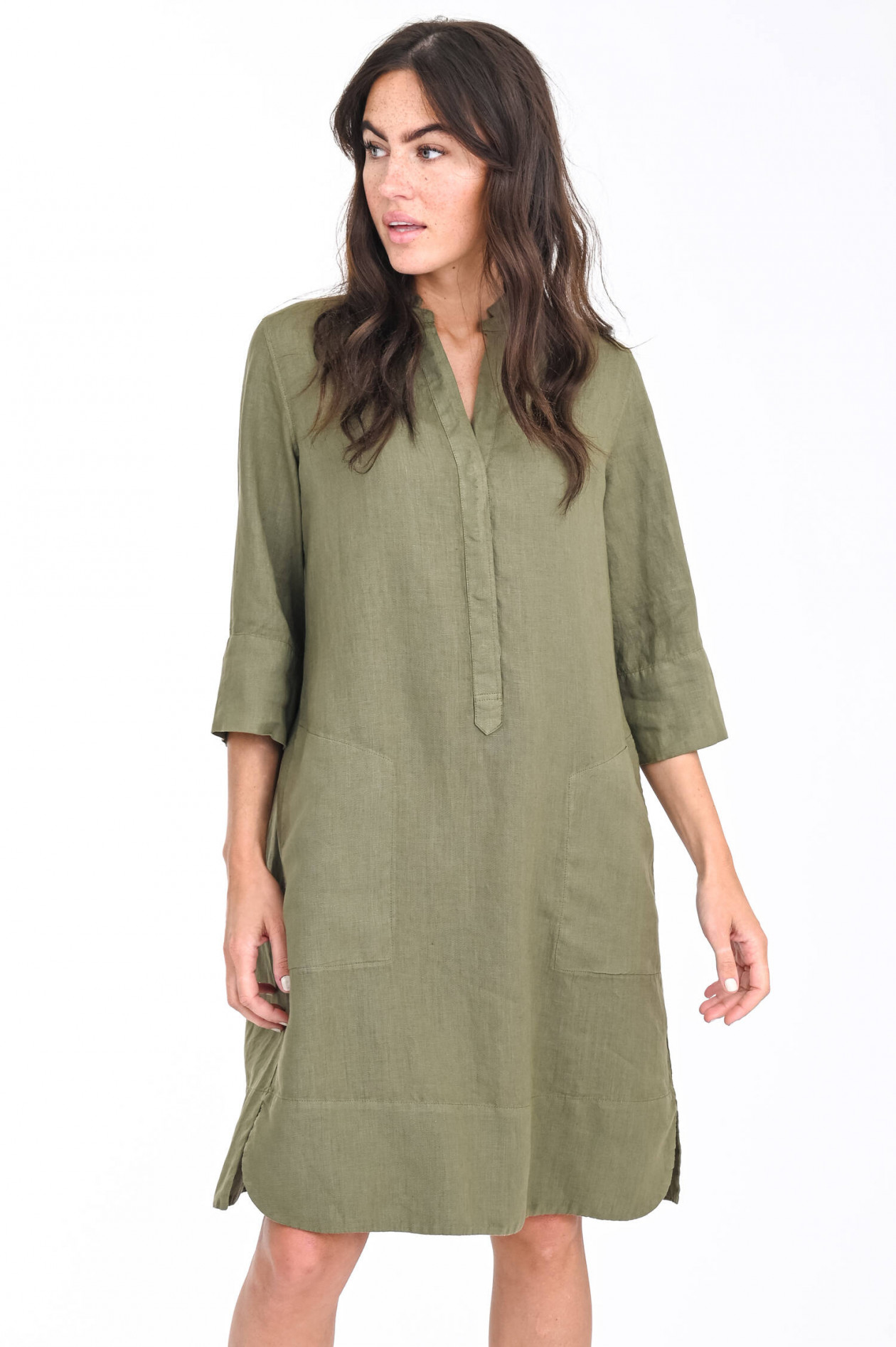 Leinenkleid oliv