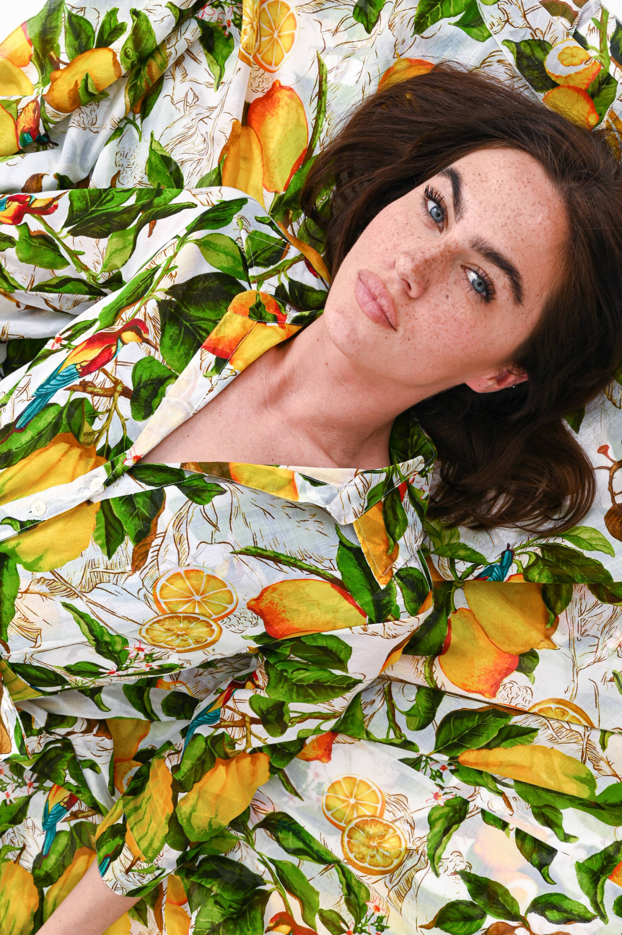 Samantha Sung Blusenkleid ASTER mit Zitronen Print GRUENER.AT