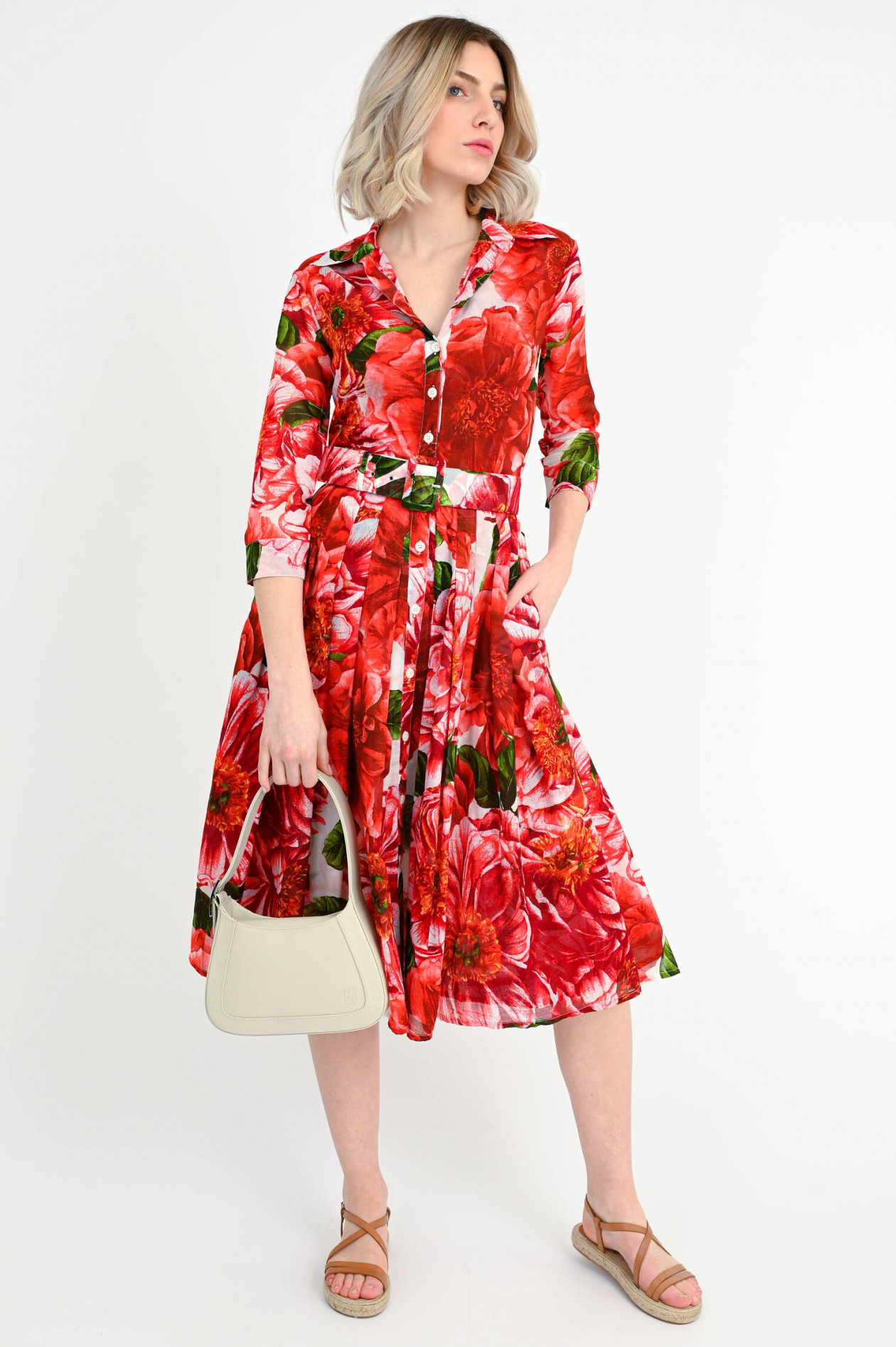 Samantha Sung Kleid AUDREY in Rot WeiB GRUENER.AT