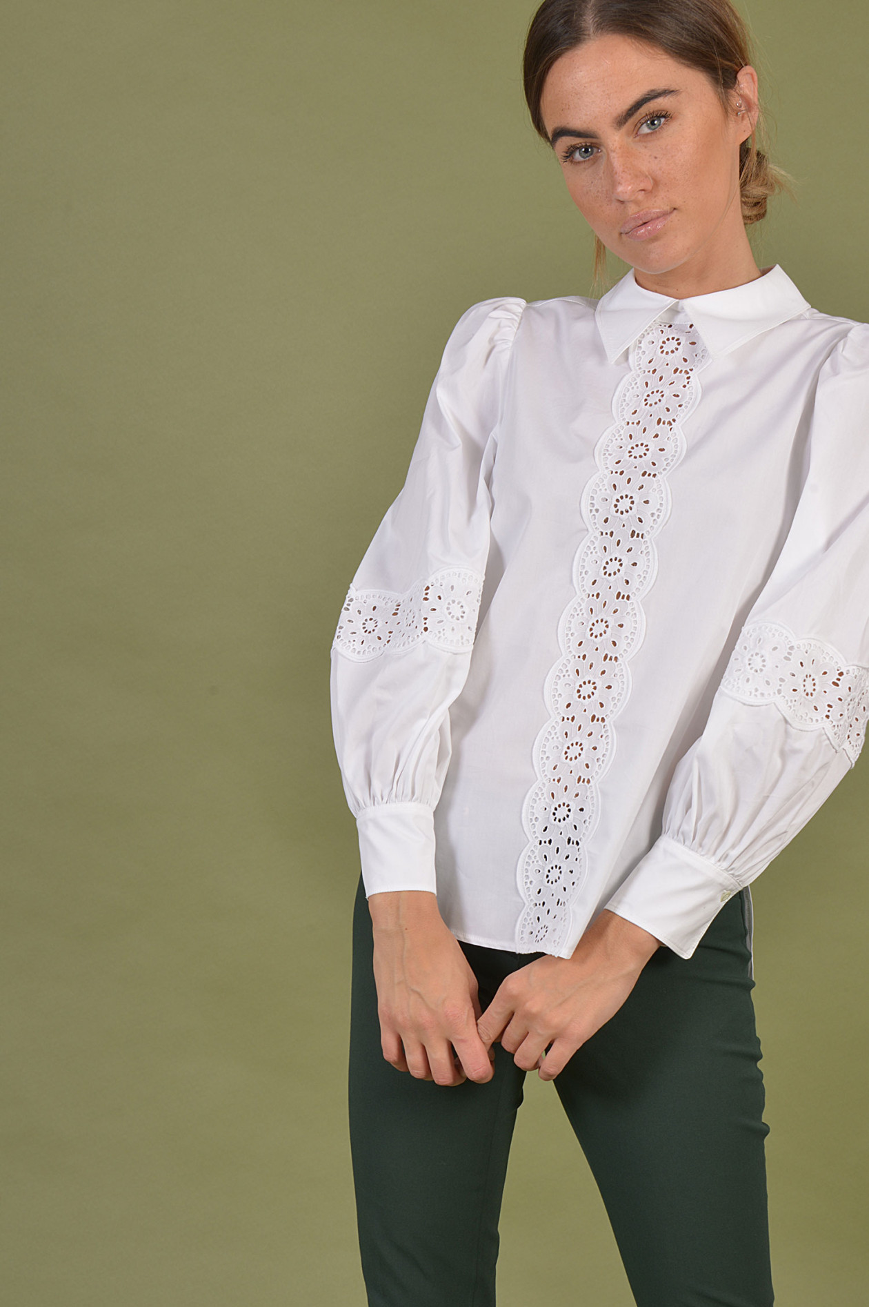 See by Chloé Bluse mit Puff - Ärmel in Weiß | GRUENER.AT