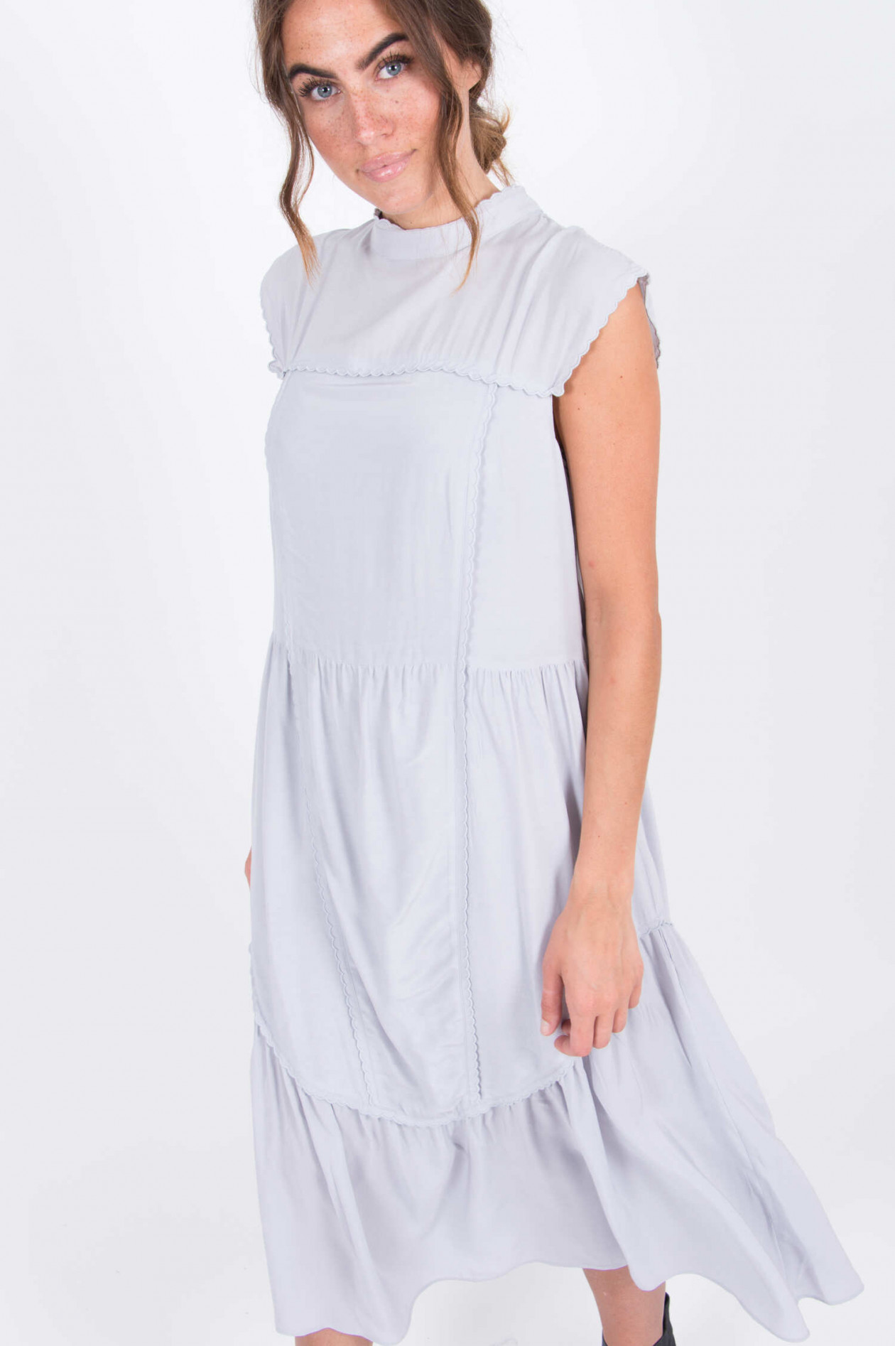 Kleid Hellblau Volant Kleid Hellblau Volant