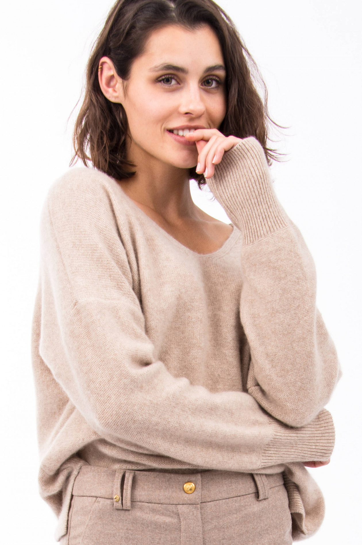 Kaschmir pullover beige damen