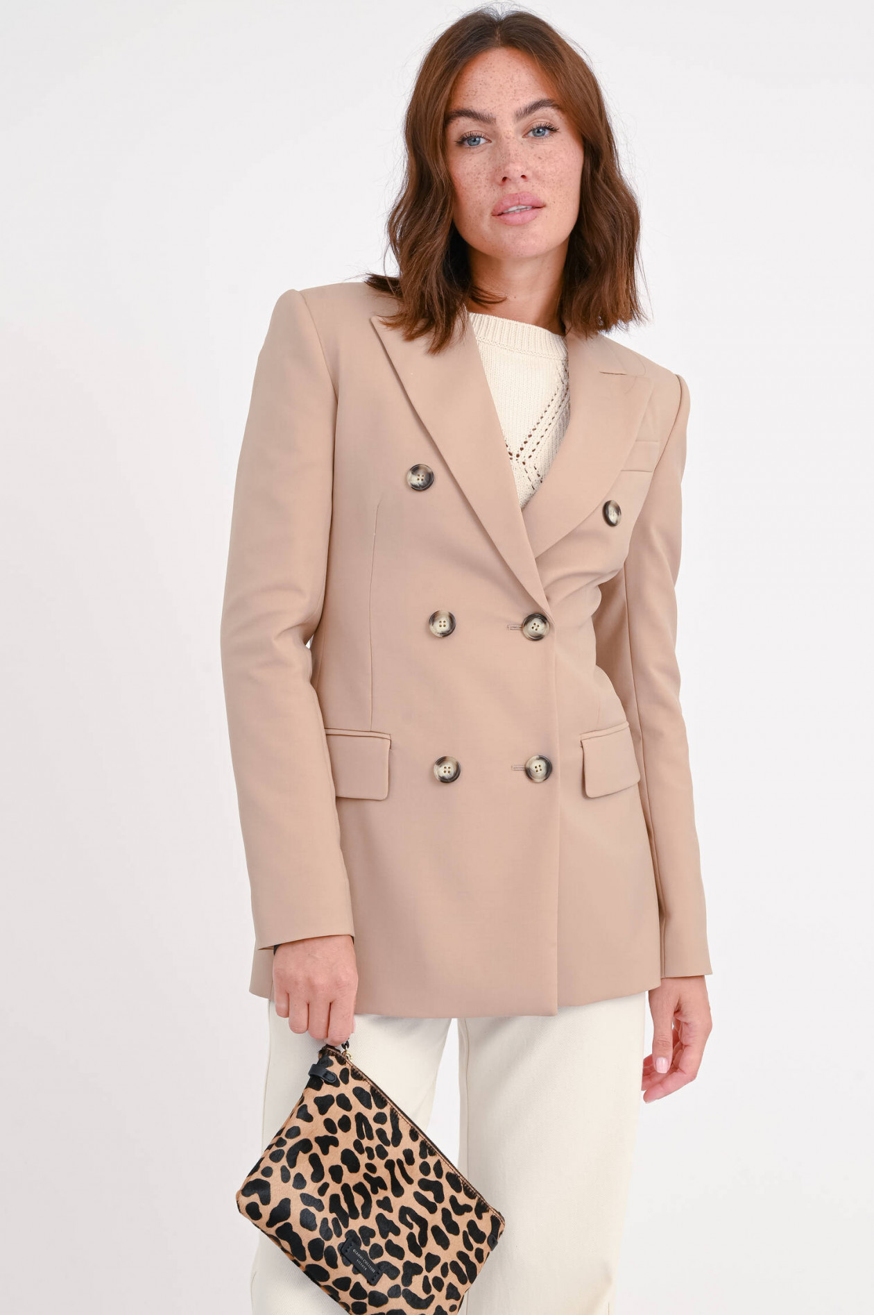 Sportmax Zweireihiger Blazer ADAMO in Beige | GRUENER.AT