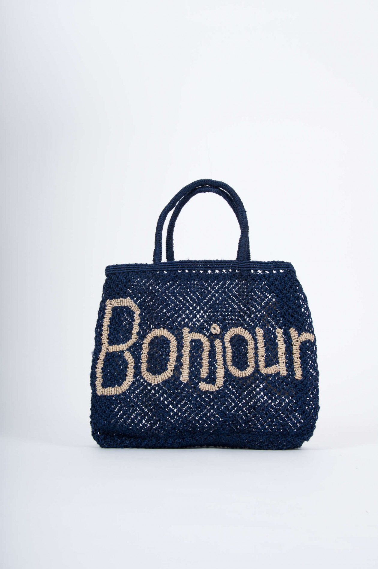 The Jacksons Jute-Shopper BONJOUR in Navy/Natur | GRUENER.AT
