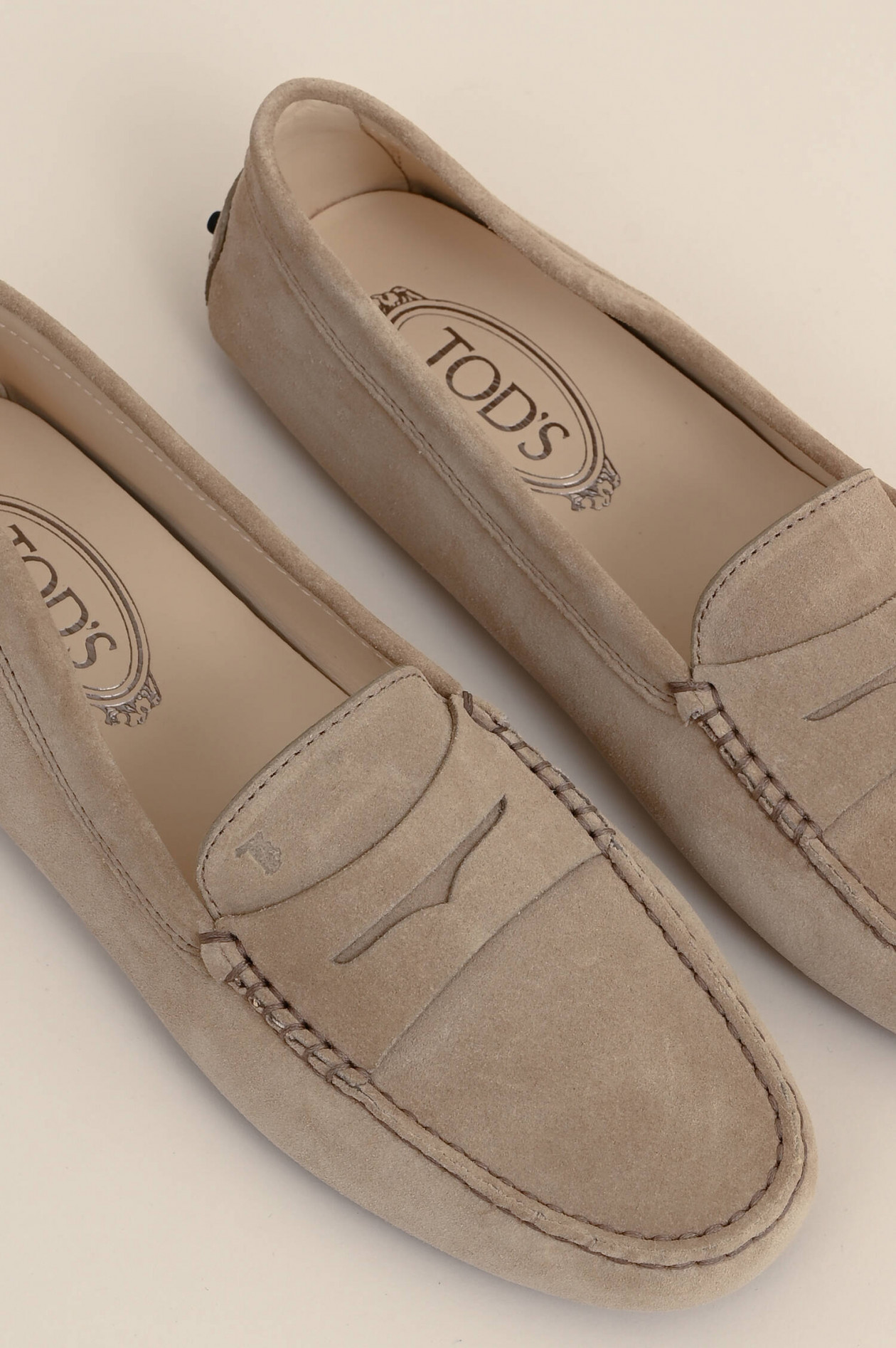 Tod s Mokassins aus Veloursleder in Beige GRUENER.AT